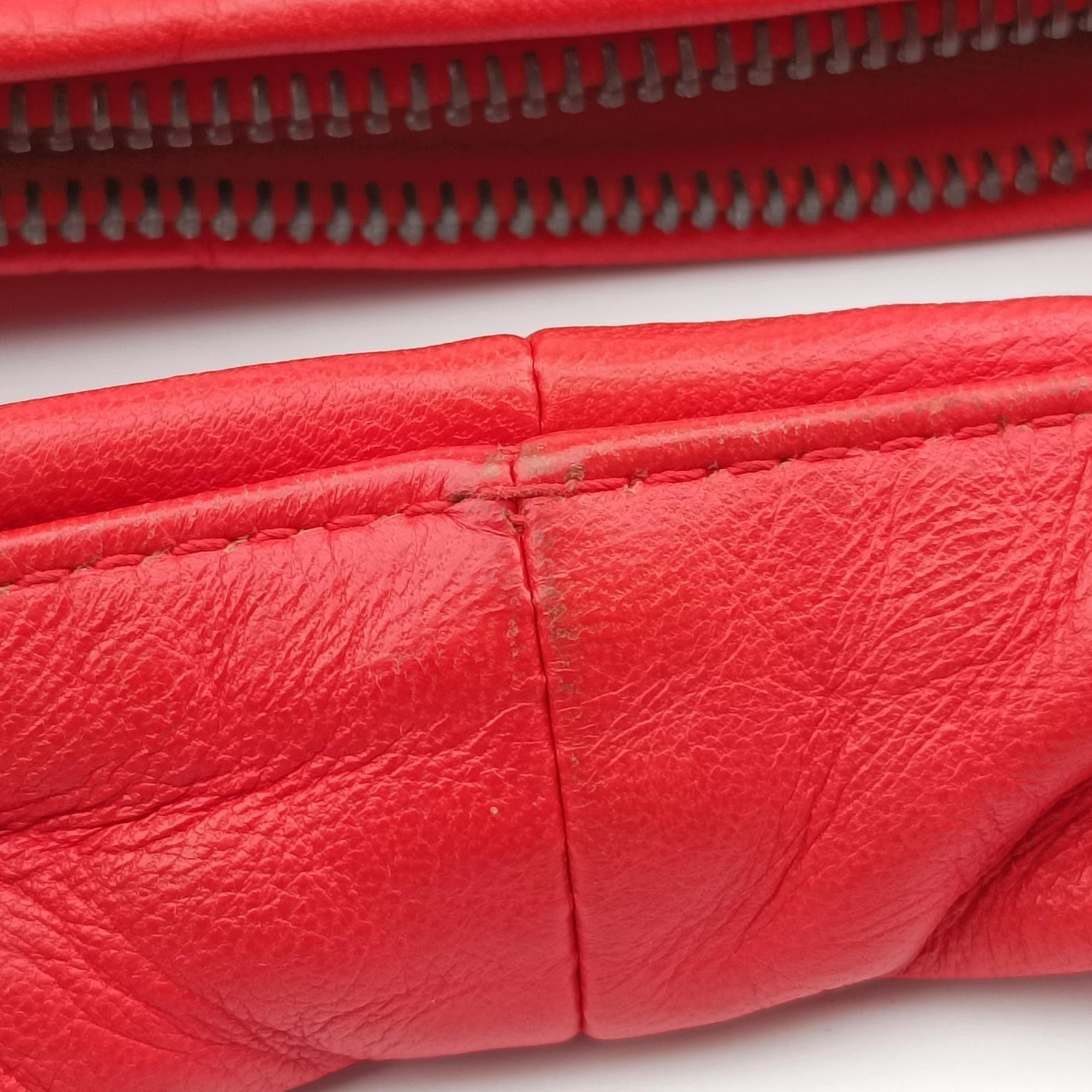 Pre-owned Bottega Veneta Intrecciato Orange lambskin  shoulderbag | stylenewstar
