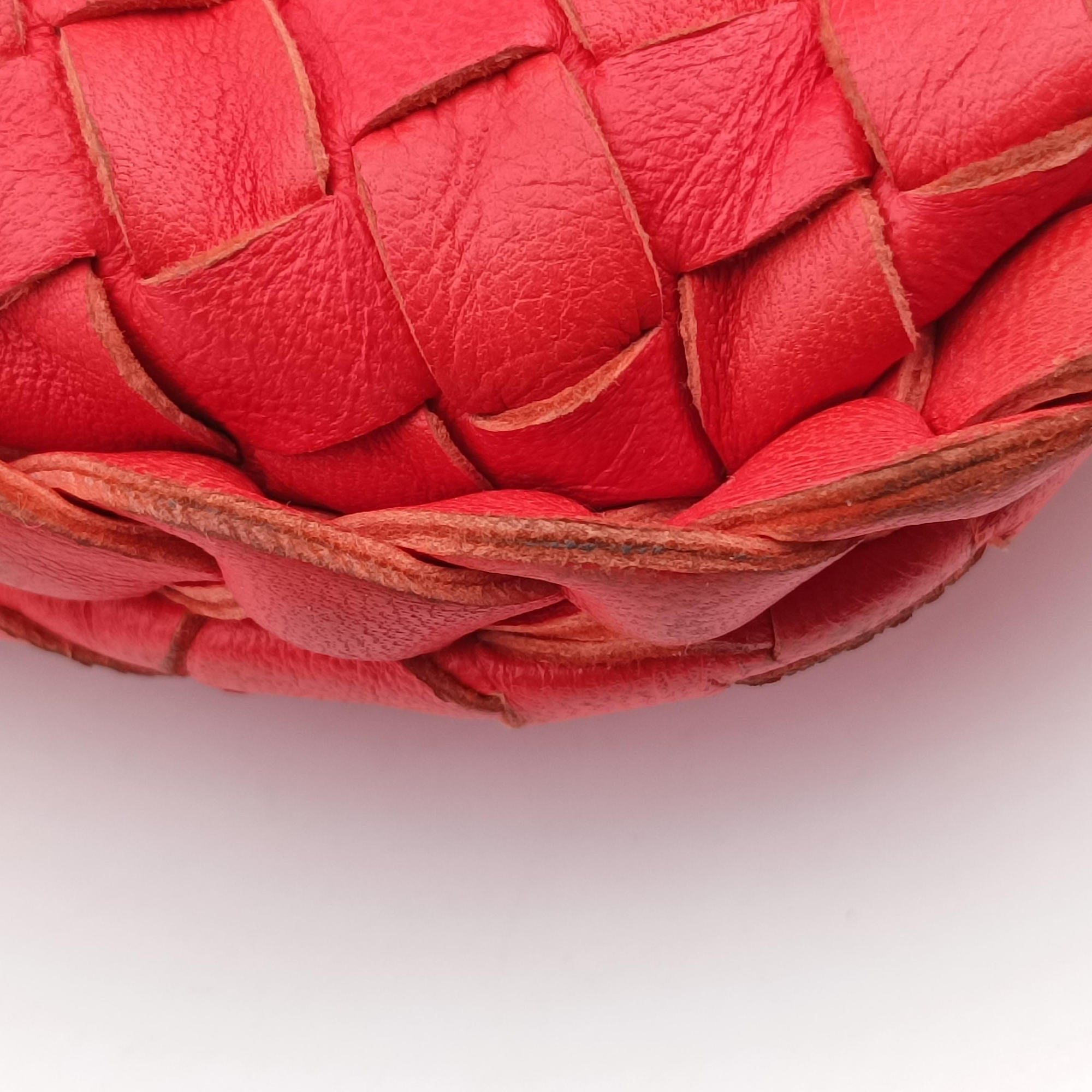 Pre-owned Bottega Veneta Intrecciato Orange lambskin  shoulderbag | stylenewstar