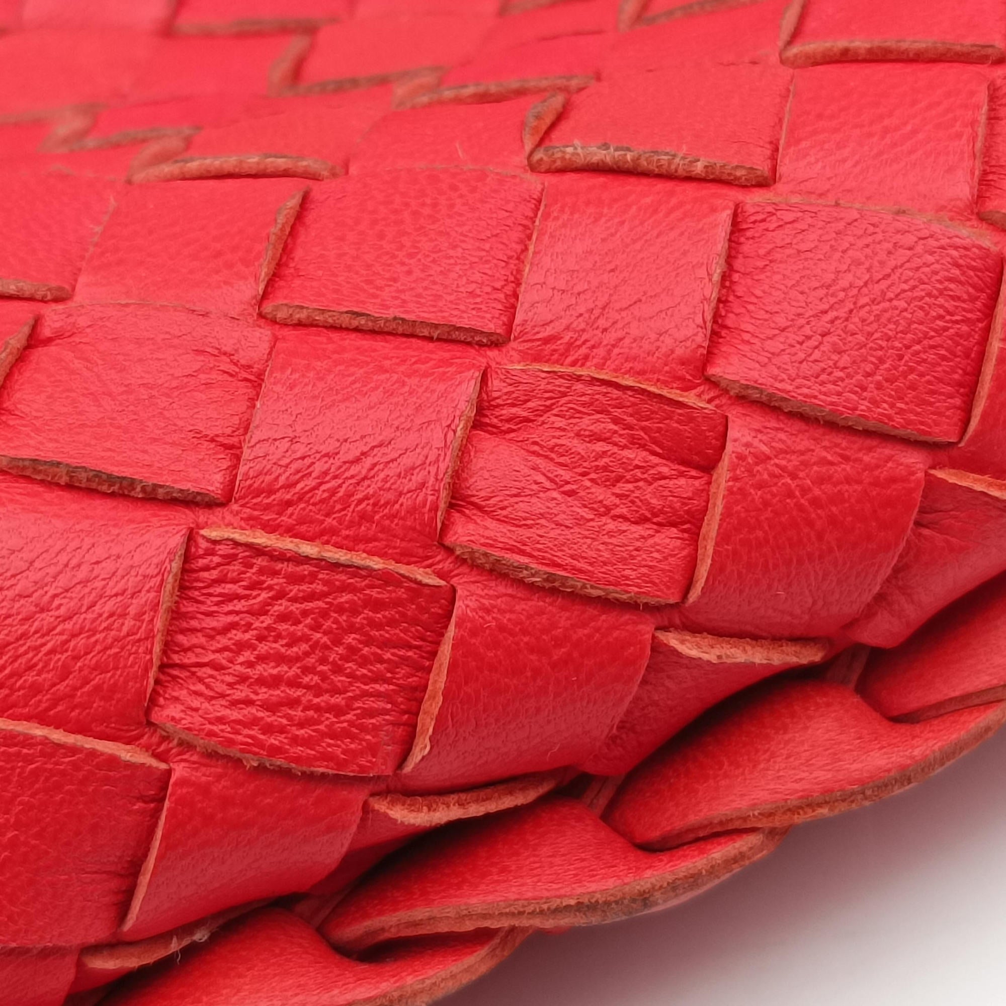 Pre-owned Bottega Veneta Intrecciato Orange lambskin  shoulderbag | stylenewstar
