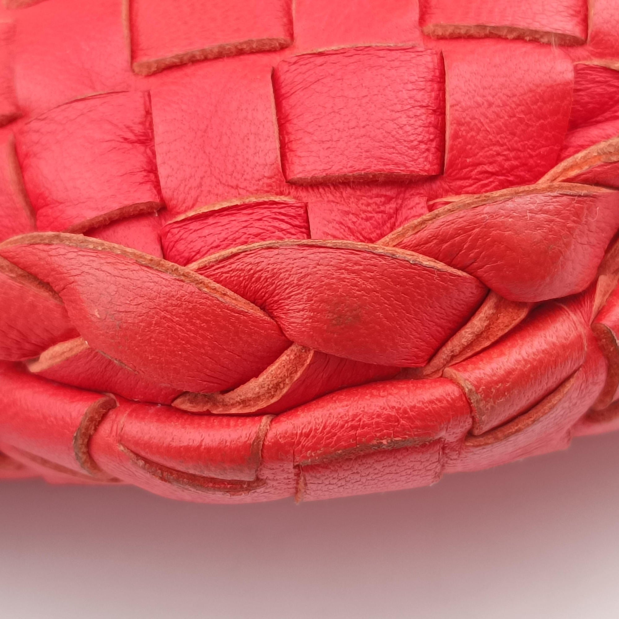 Pre-owned Bottega Veneta Intrecciato Orange lambskin  shoulderbag | stylenewstar