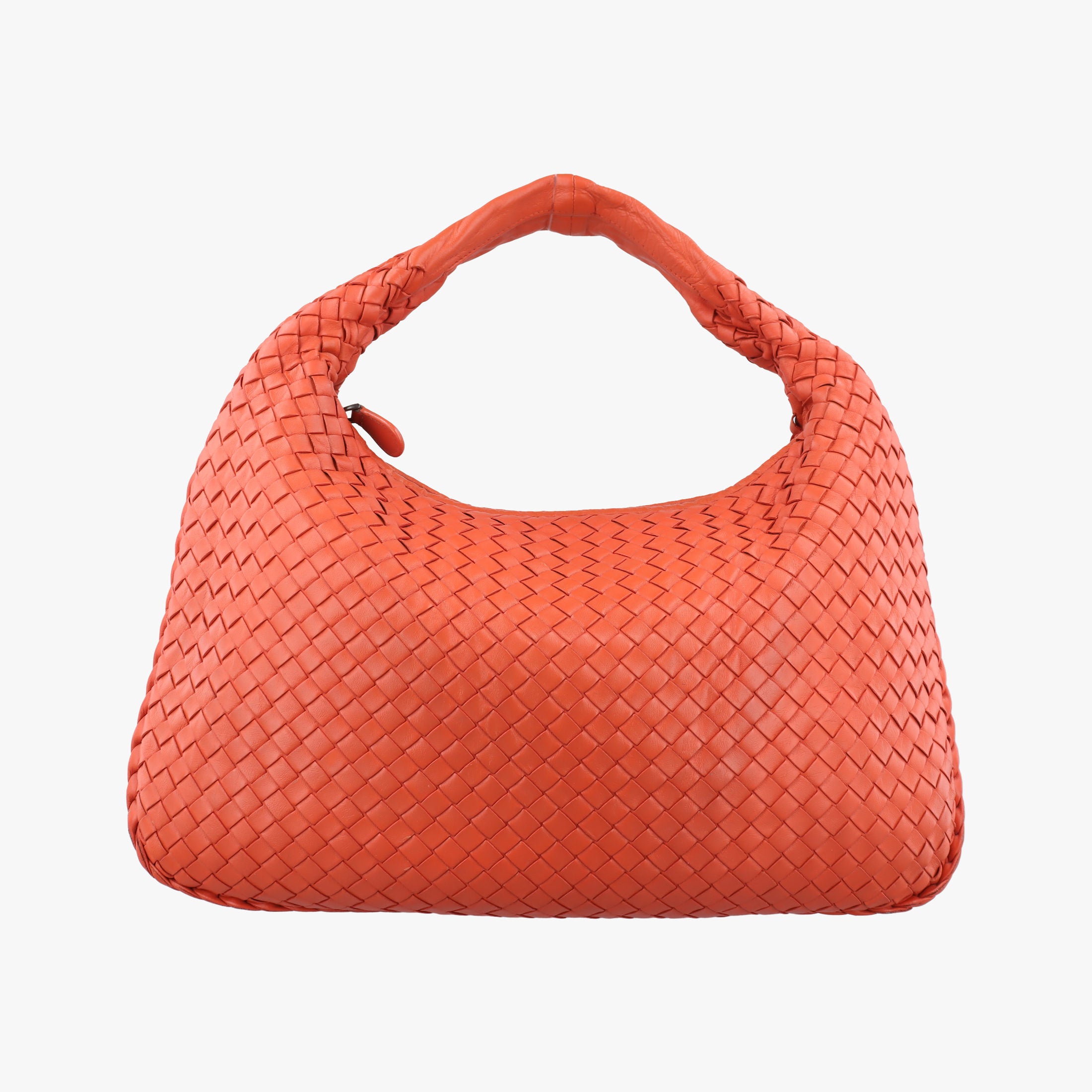 Pre-owned Bottega Veneta Intrecciato Orange lambskin  shoulderbag | stylenewstar
