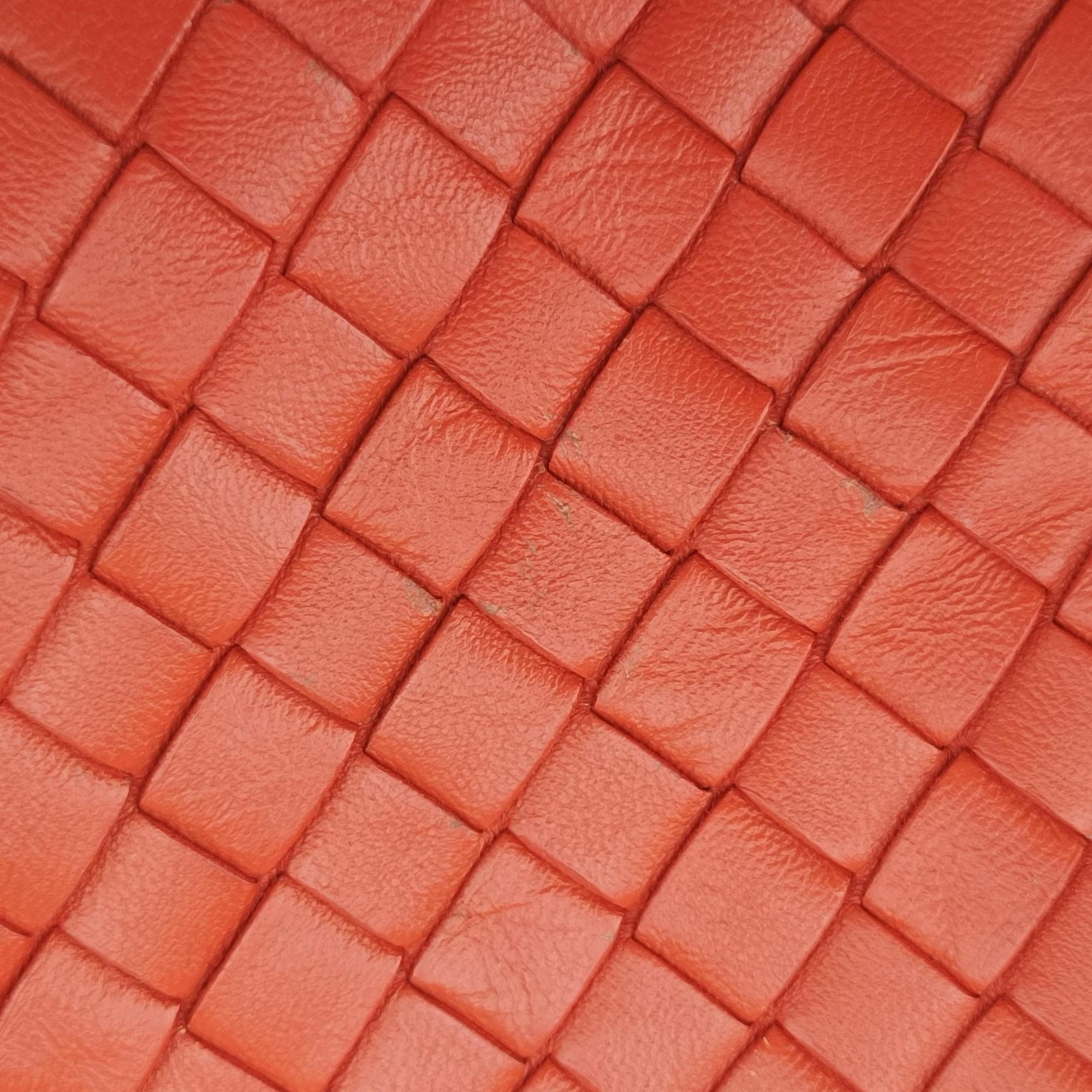 Pre-owned Bottega Veneta Intrecciato Orange lambskin  shoulderbag | stylenewstar