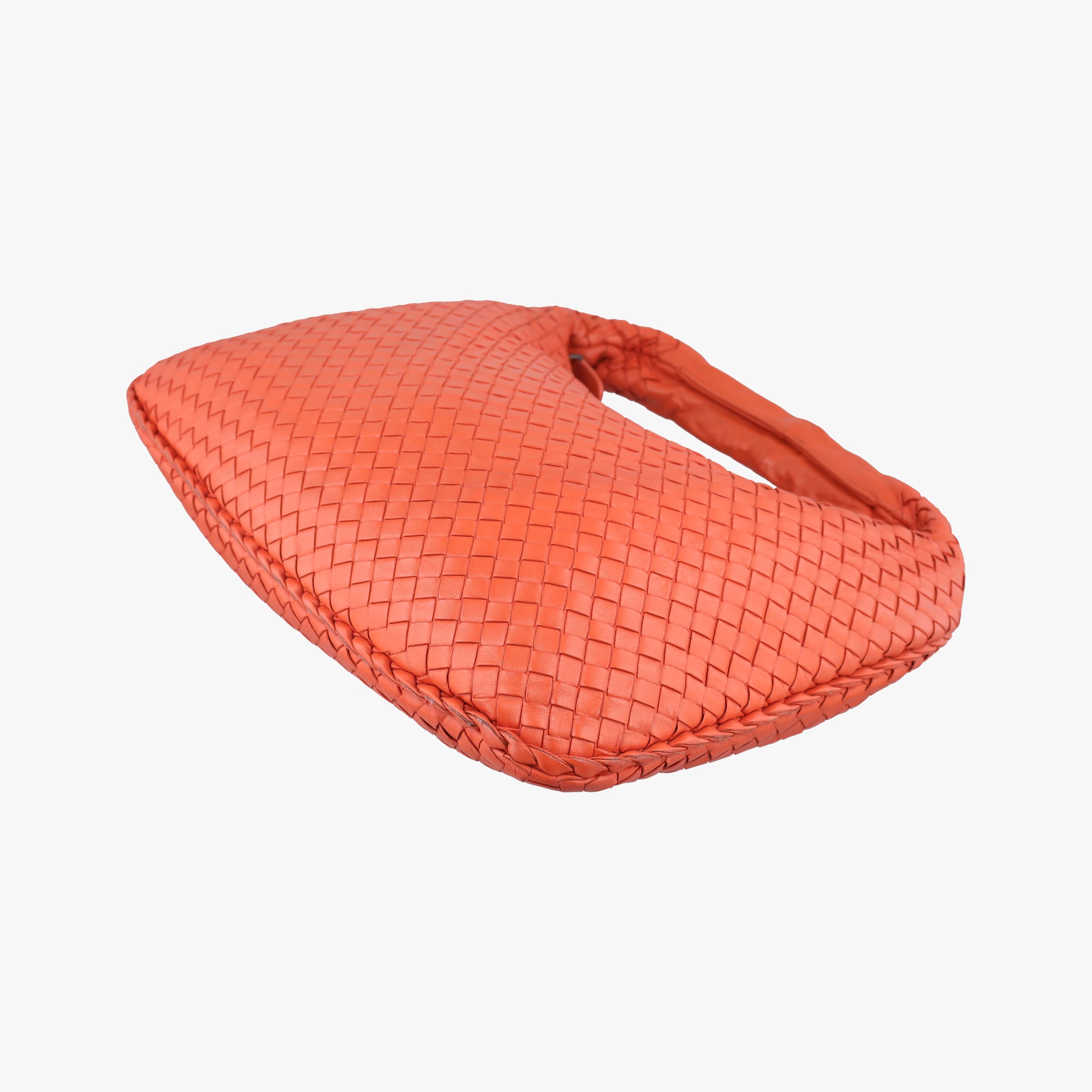 Pre-owned Bottega Veneta Intrecciato Orange lambskin  shoulderbag | stylenewstar
