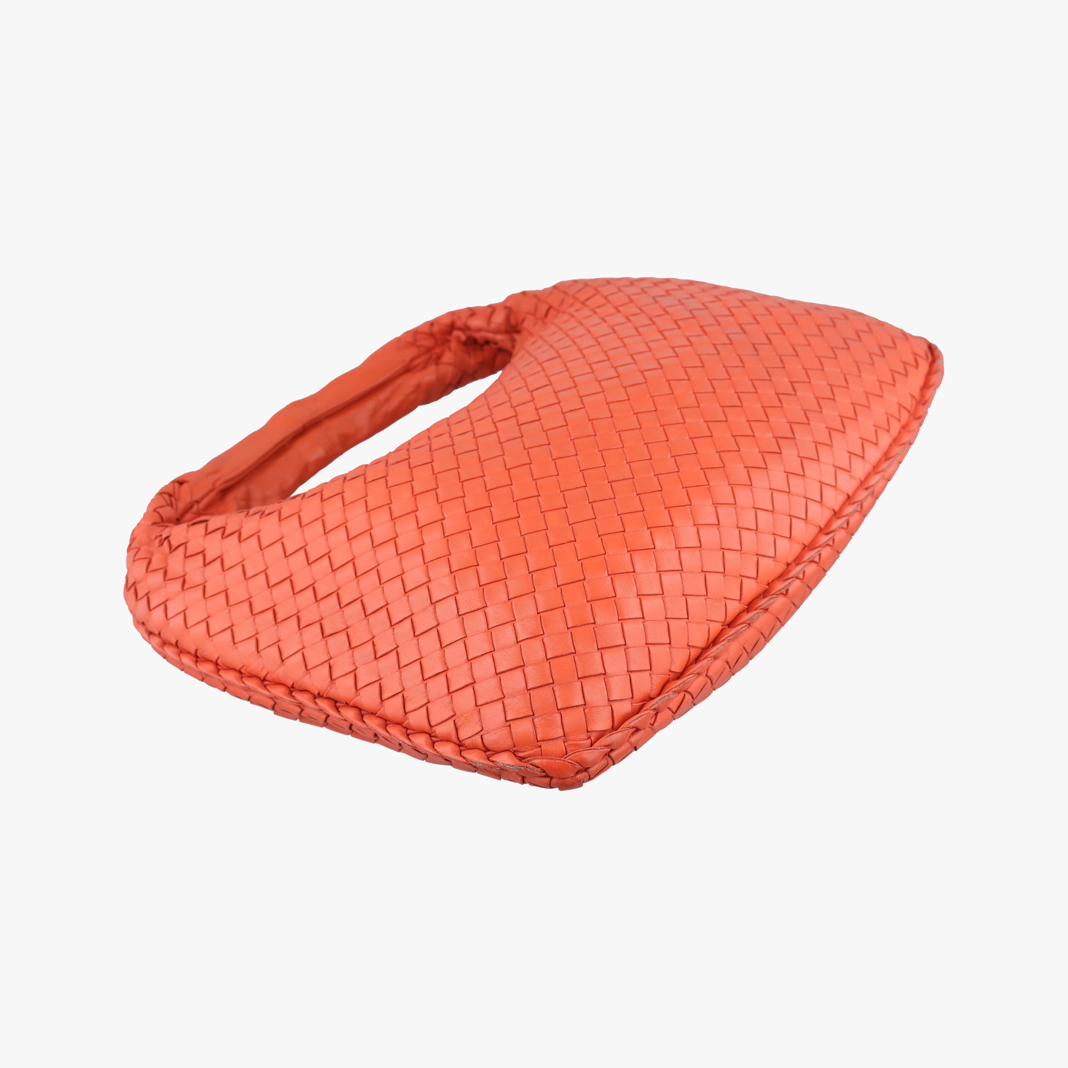 Pre-owned Bottega Veneta Intrecciato Orange lambskin  shoulderbag | stylenewstar