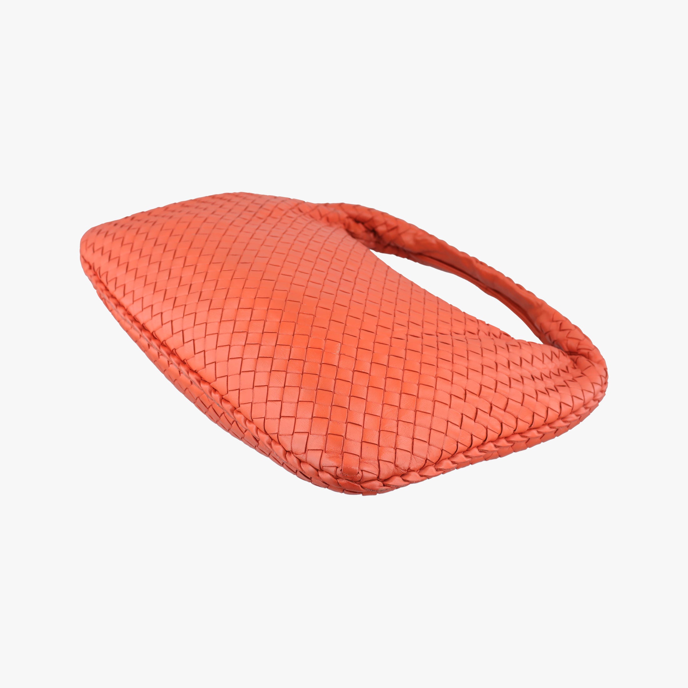 Pre-owned Bottega Veneta Intrecciato Orange lambskin  shoulderbag | stylenewstar