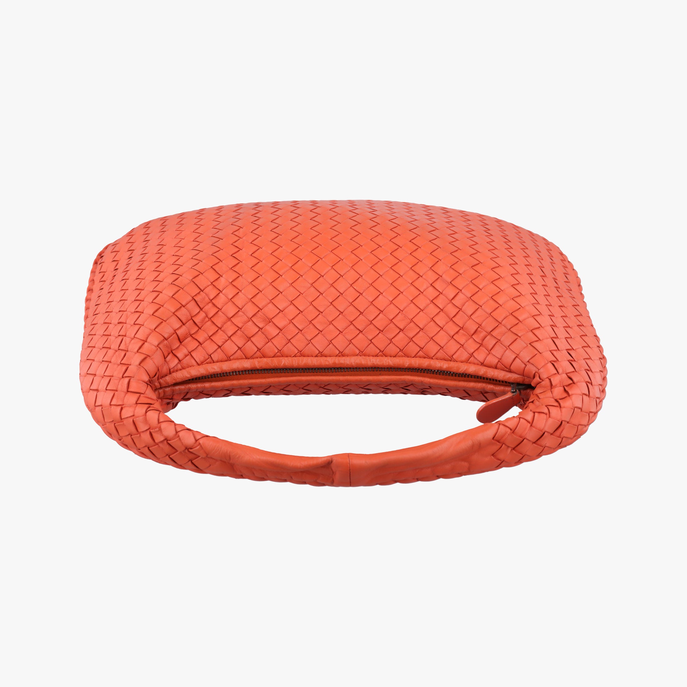 Pre-owned Bottega Veneta Intrecciato Orange lambskin  shoulderbag | stylenewstar