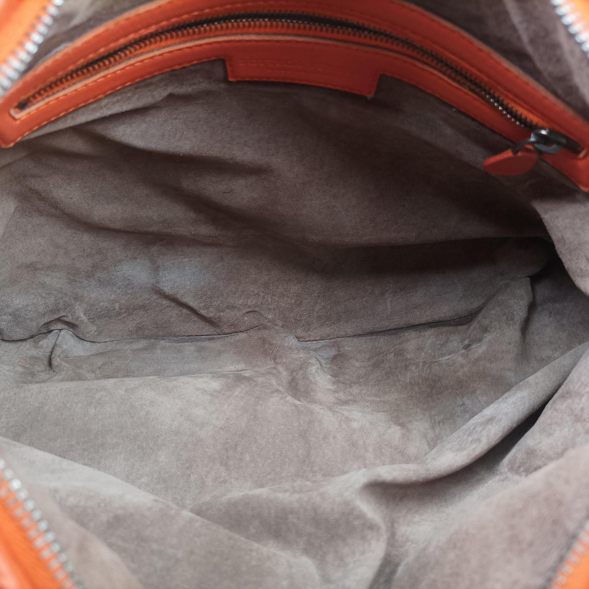 Pre-owned Bottega Veneta Intrecciato Orange lambskin  shoulderbag | stylenewstar