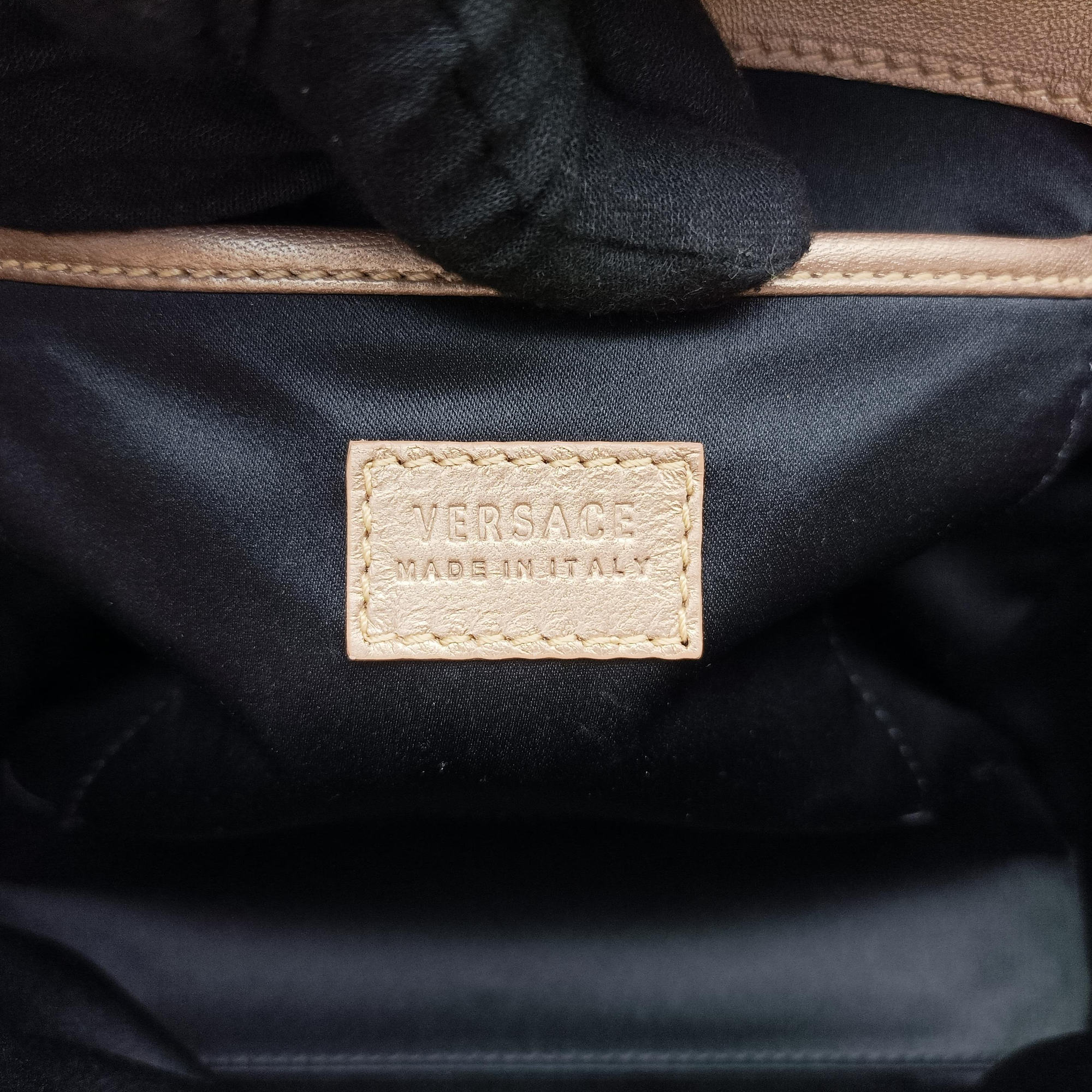 Pre-owned VERSACE Medusa Golden Patent x Leather  shoulderbag | stylenewstar