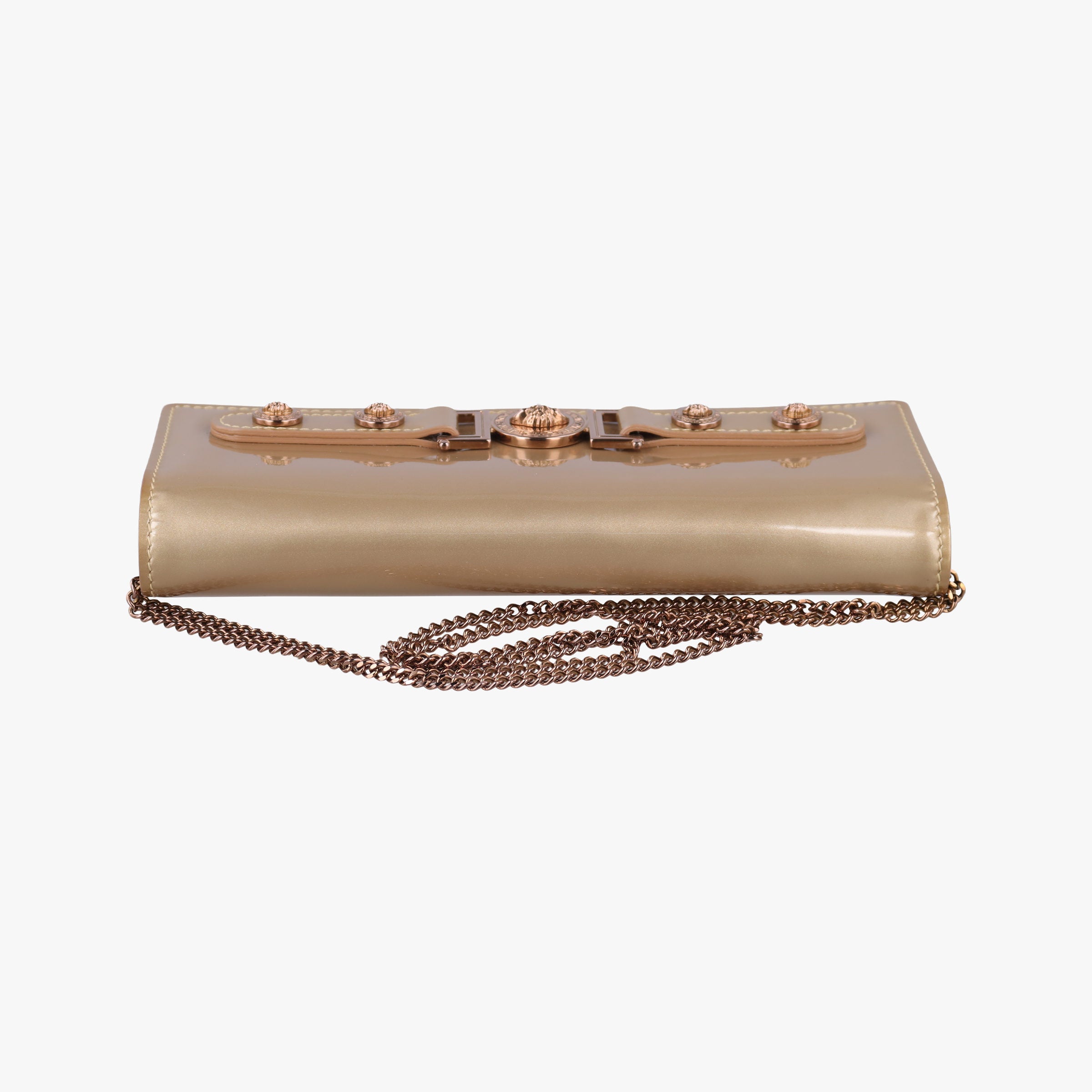 Pre-owned VERSACE Medusa Golden Patent leather  shoulderbag | stylenewstar