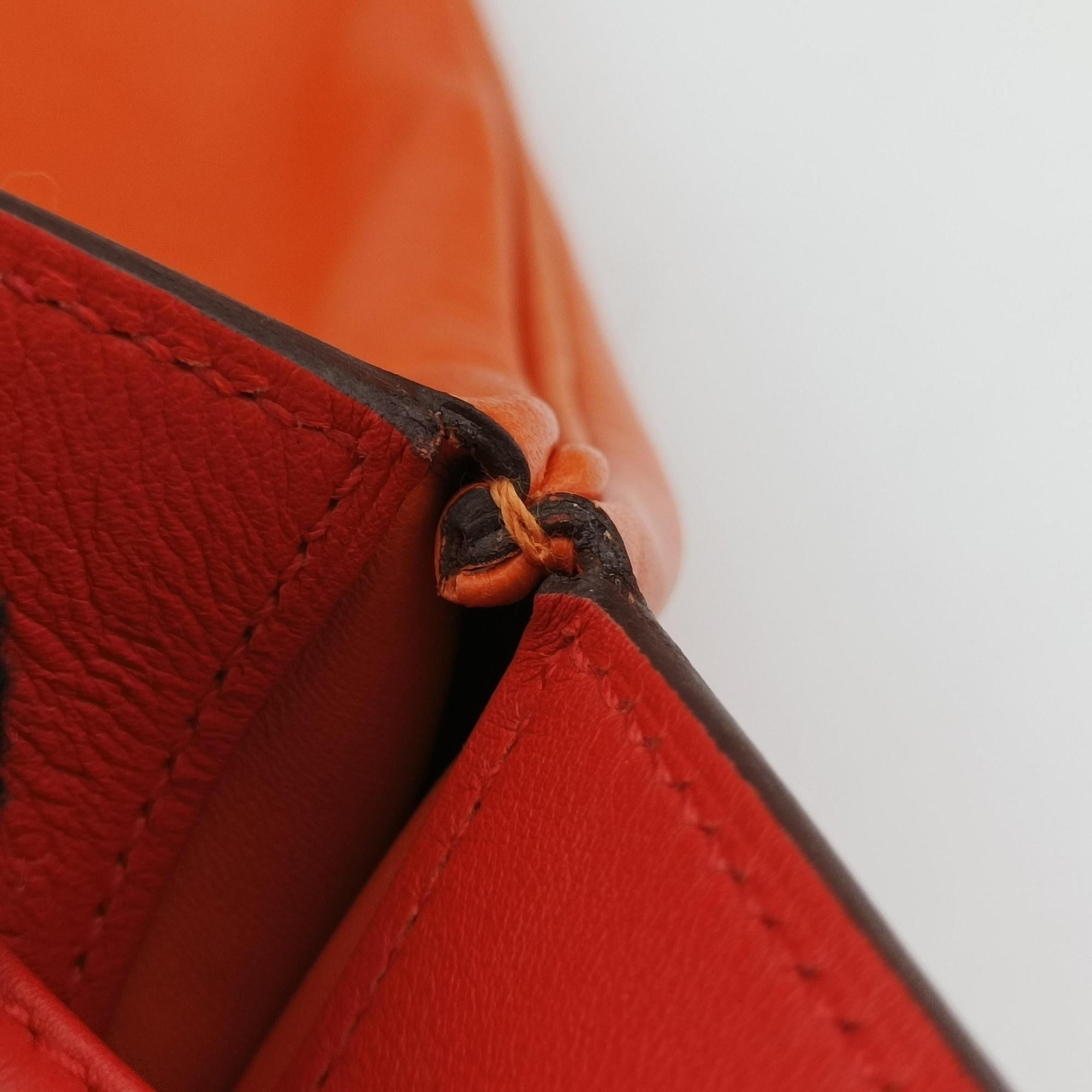 Vintage Hermes Sac Aline mini Orange Leather  shoulderbag | stylenewstar