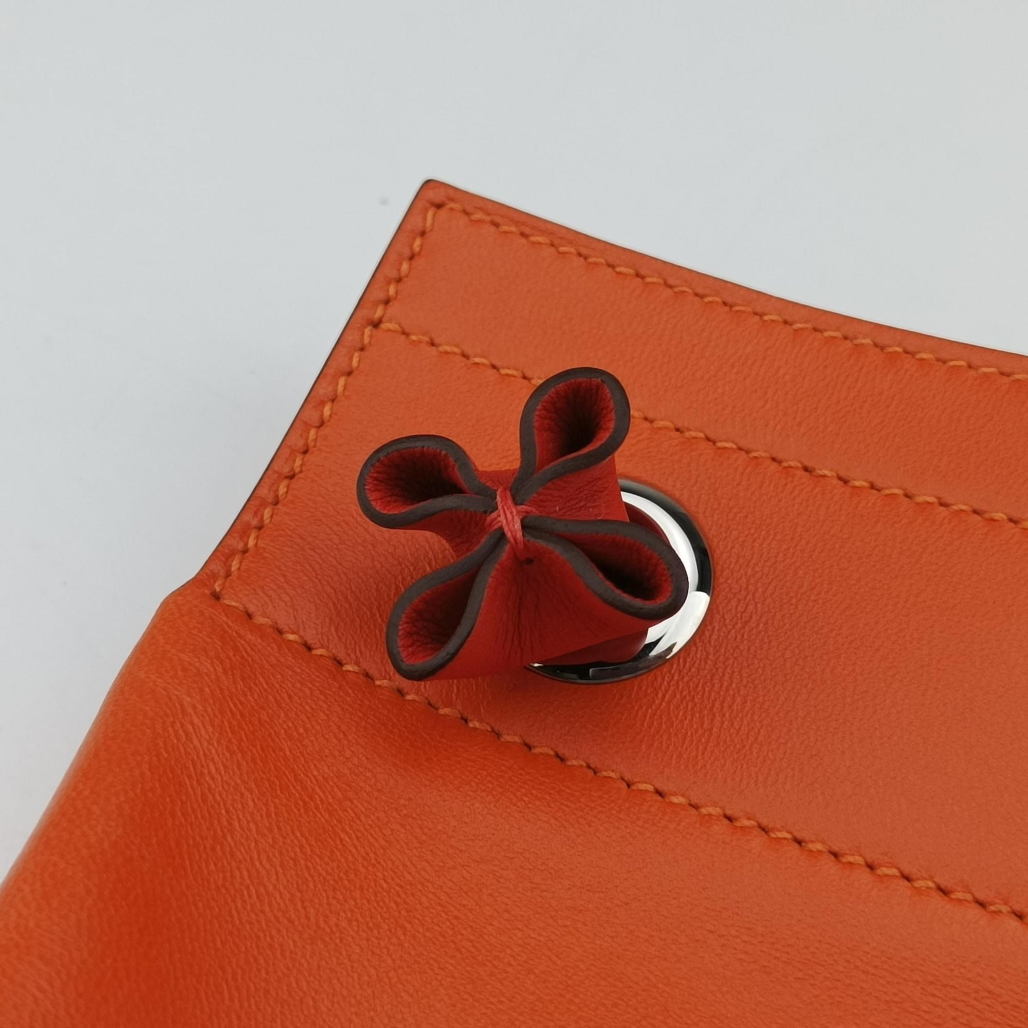 Vintage Hermes Sac Aline mini Orange Leather  shoulderbag | stylenewstar