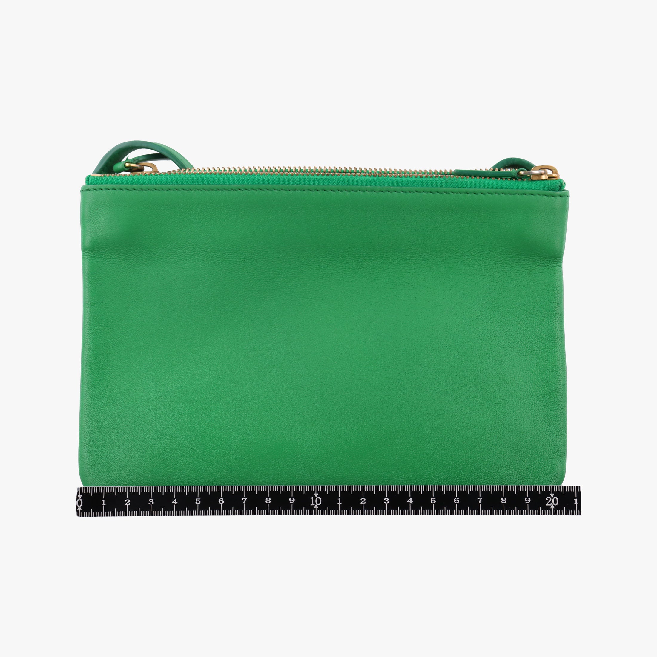 Pre-owned Celine TRIO Green Leather  shoulderbag | stylenewstar