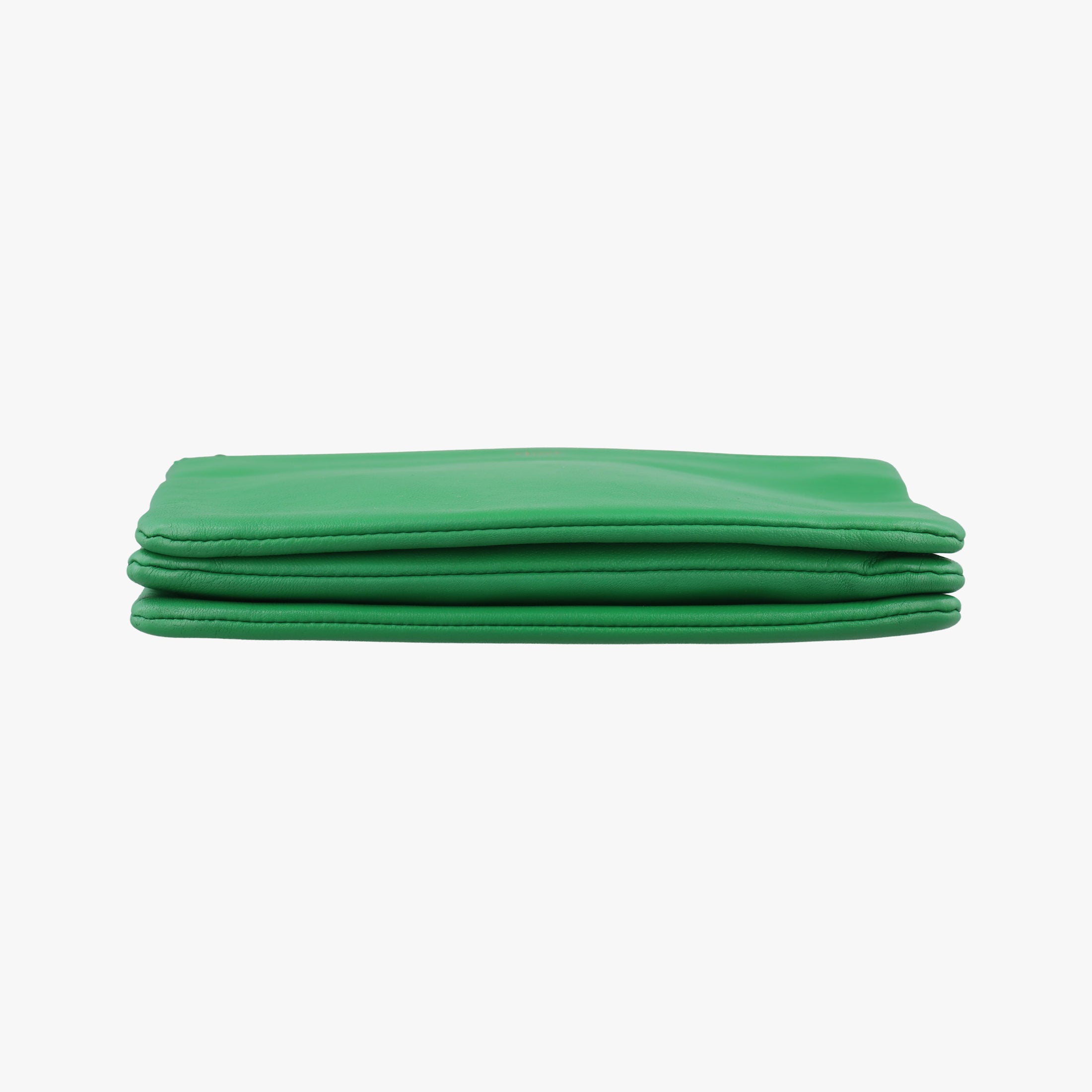 Pre-owned Celine TRIO Green Leather  shoulderbag | stylenewstar