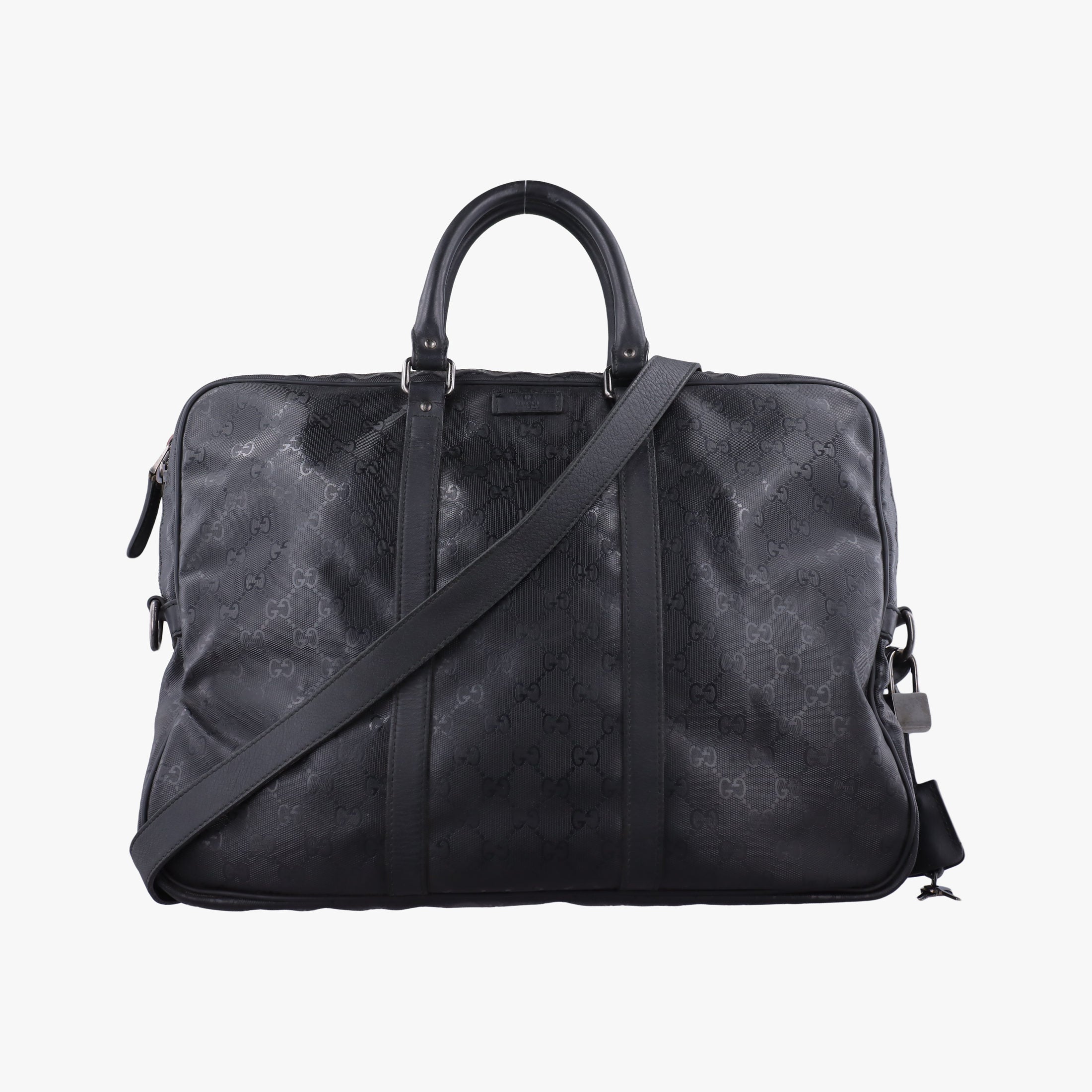 Pre-owned Gucci Diamante Black PVC coated canvas×Leather 208463 shoulderbag | stylenewstar