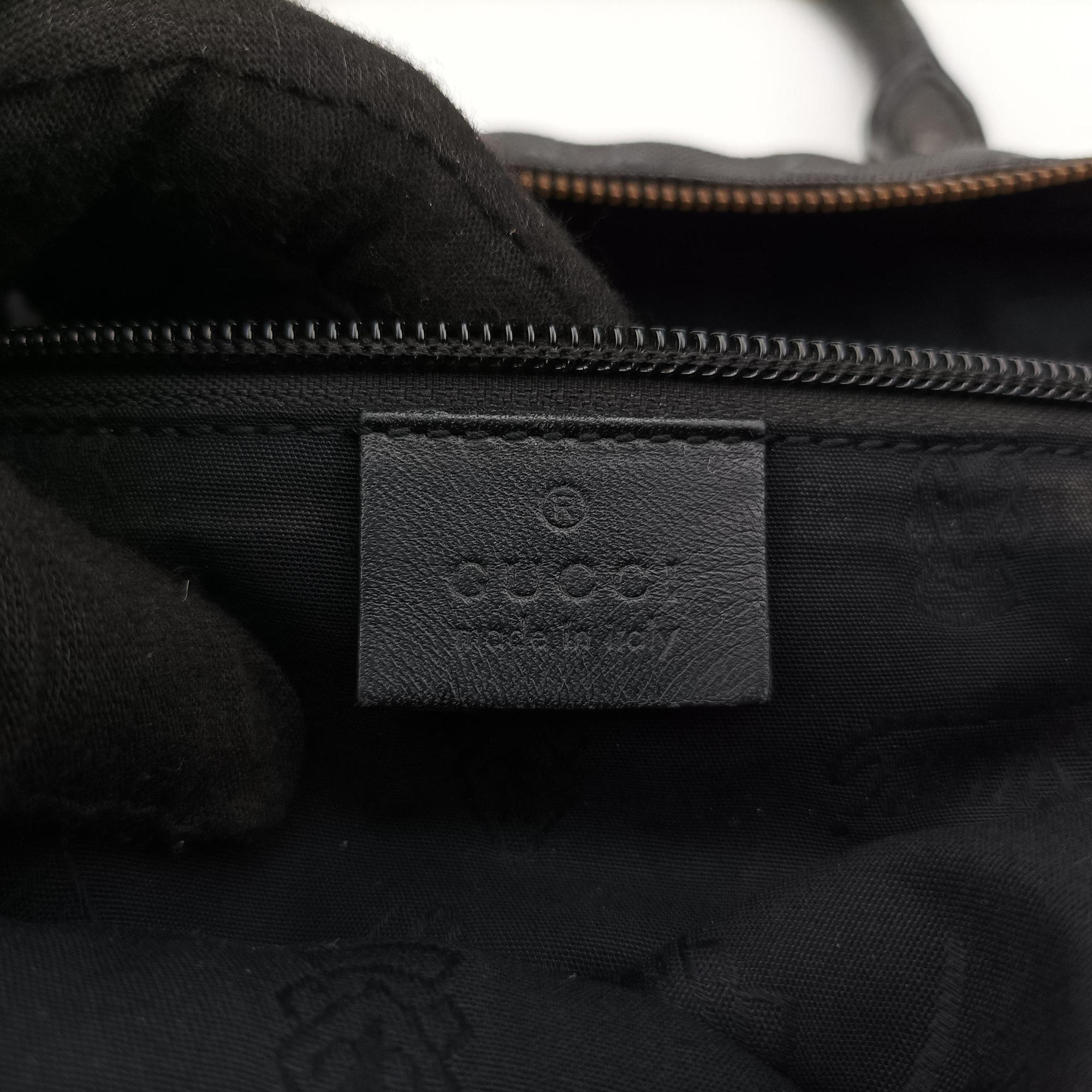 Pre-owned Gucci Diamante Black PVC coated canvas×Leather 208463 shoulderbag | stylenewstar