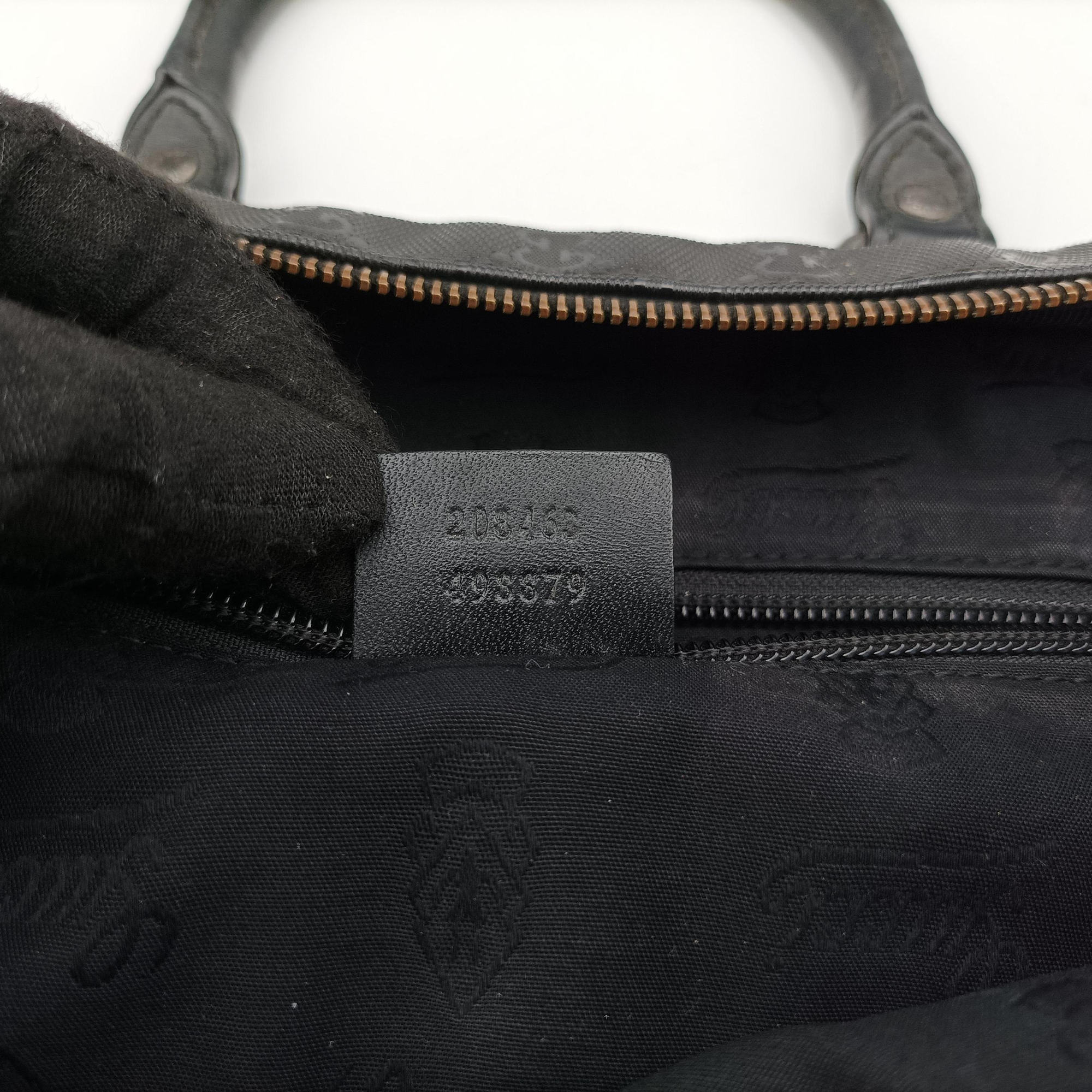 Pre-owned Gucci Diamante Black PVC coated canvas×Leather 208463 shoulderbag | stylenewstar