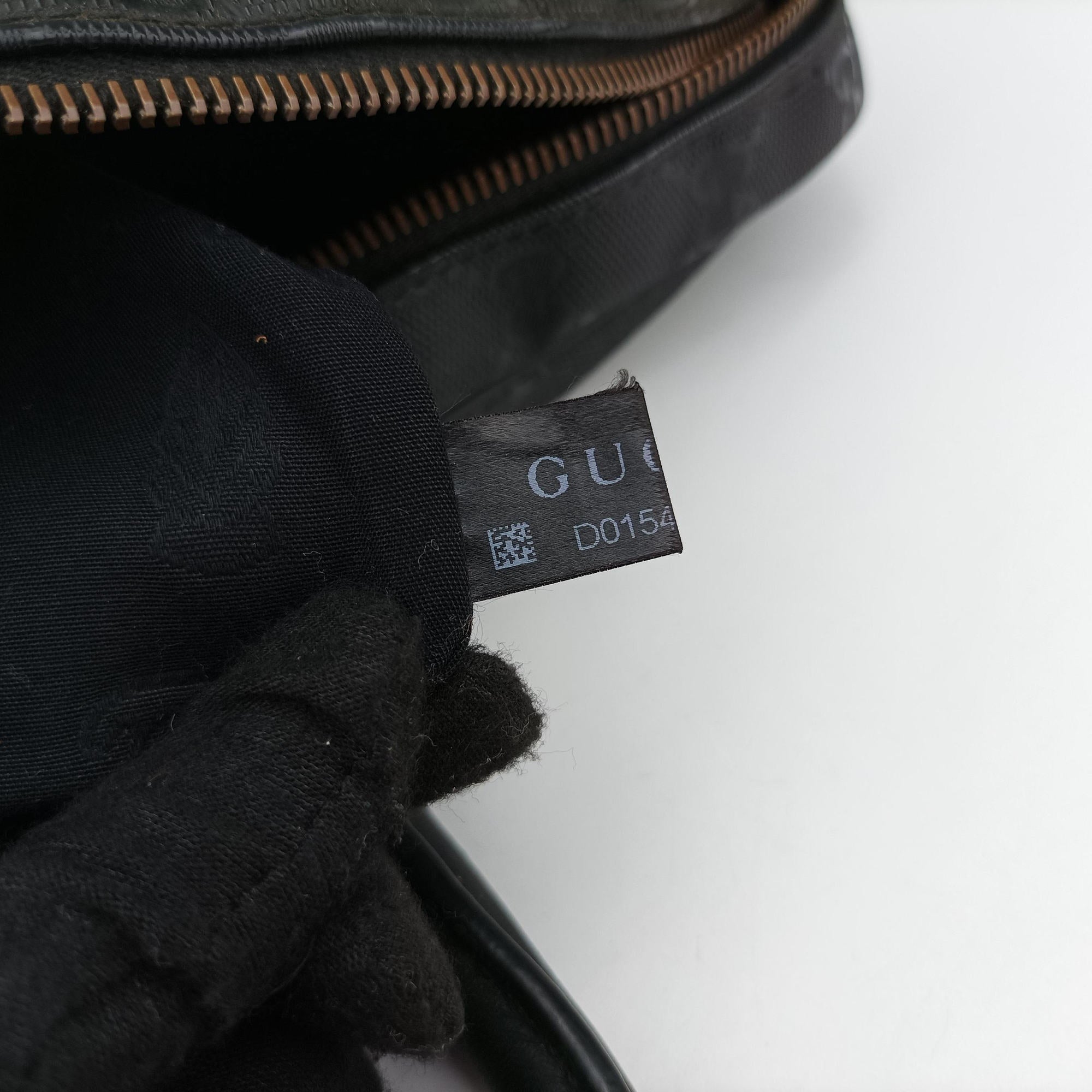 Pre-owned Gucci Diamante Black PVC coated canvas×Leather 208463 shoulderbag | stylenewstar