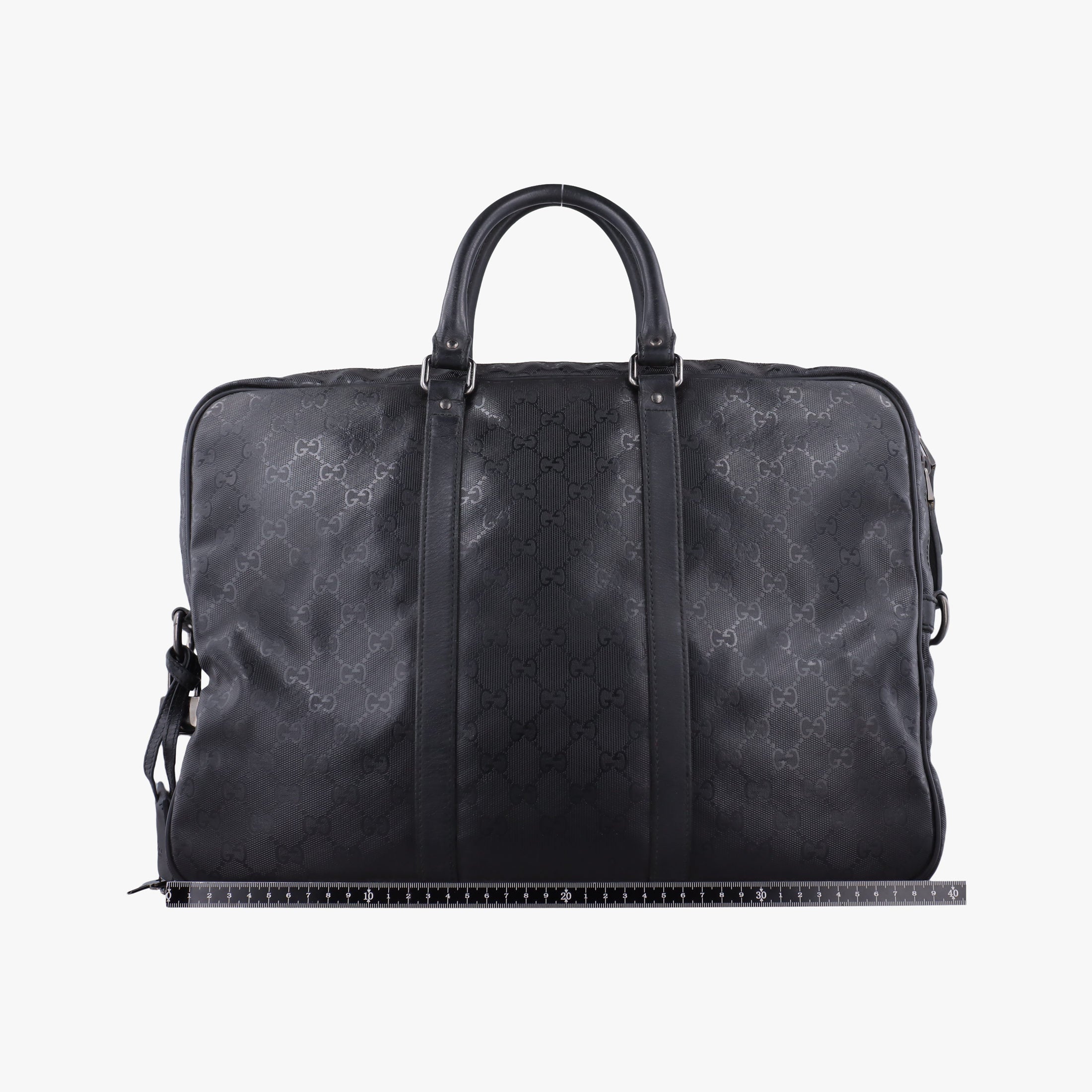 Pre-owned Gucci Diamante Black PVC coated canvas×Leather 208463 shoulderbag | stylenewstar