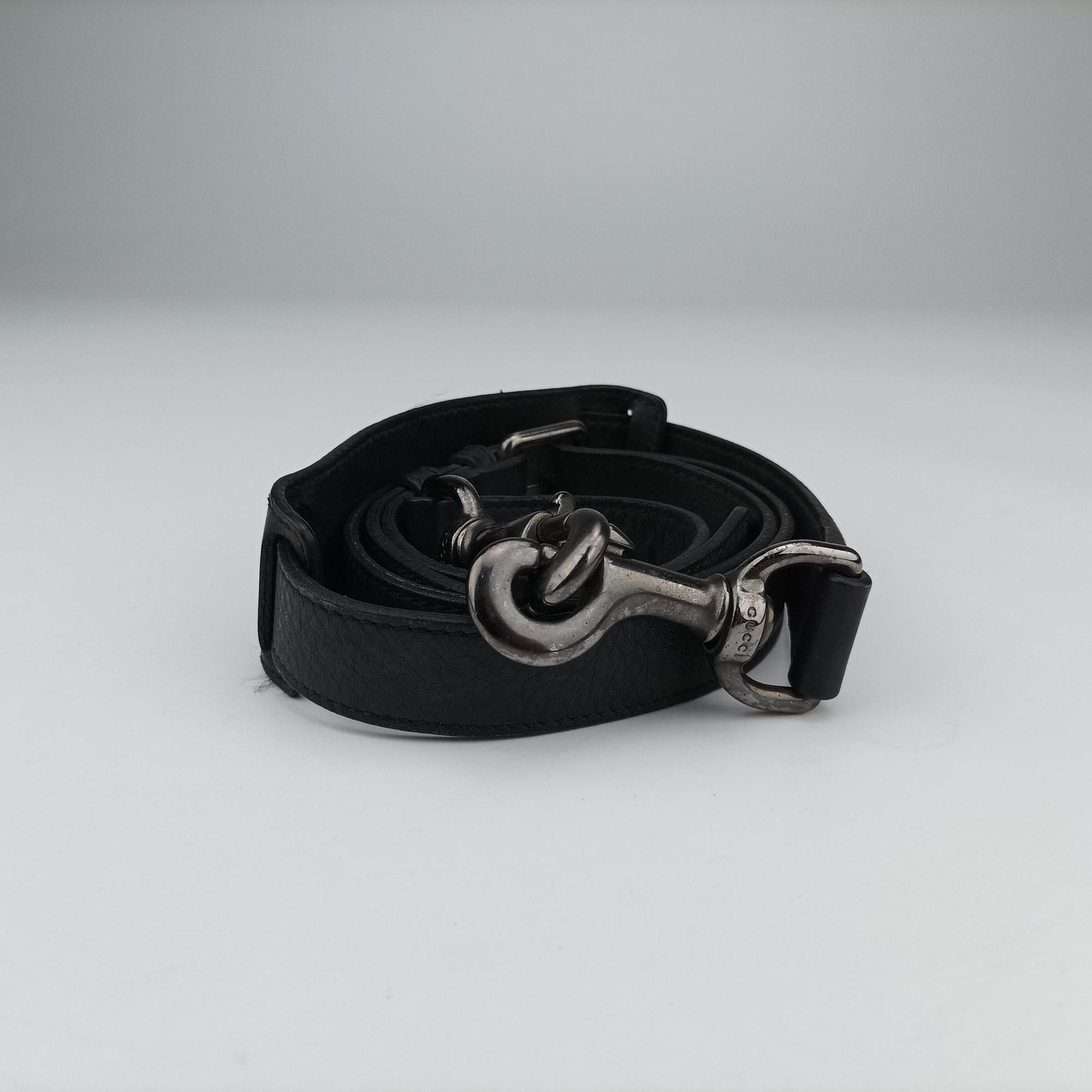 Pre-owned Gucci Diamante Black PVC coated canvas×Leather 208463 shoulderbag | stylenewstar