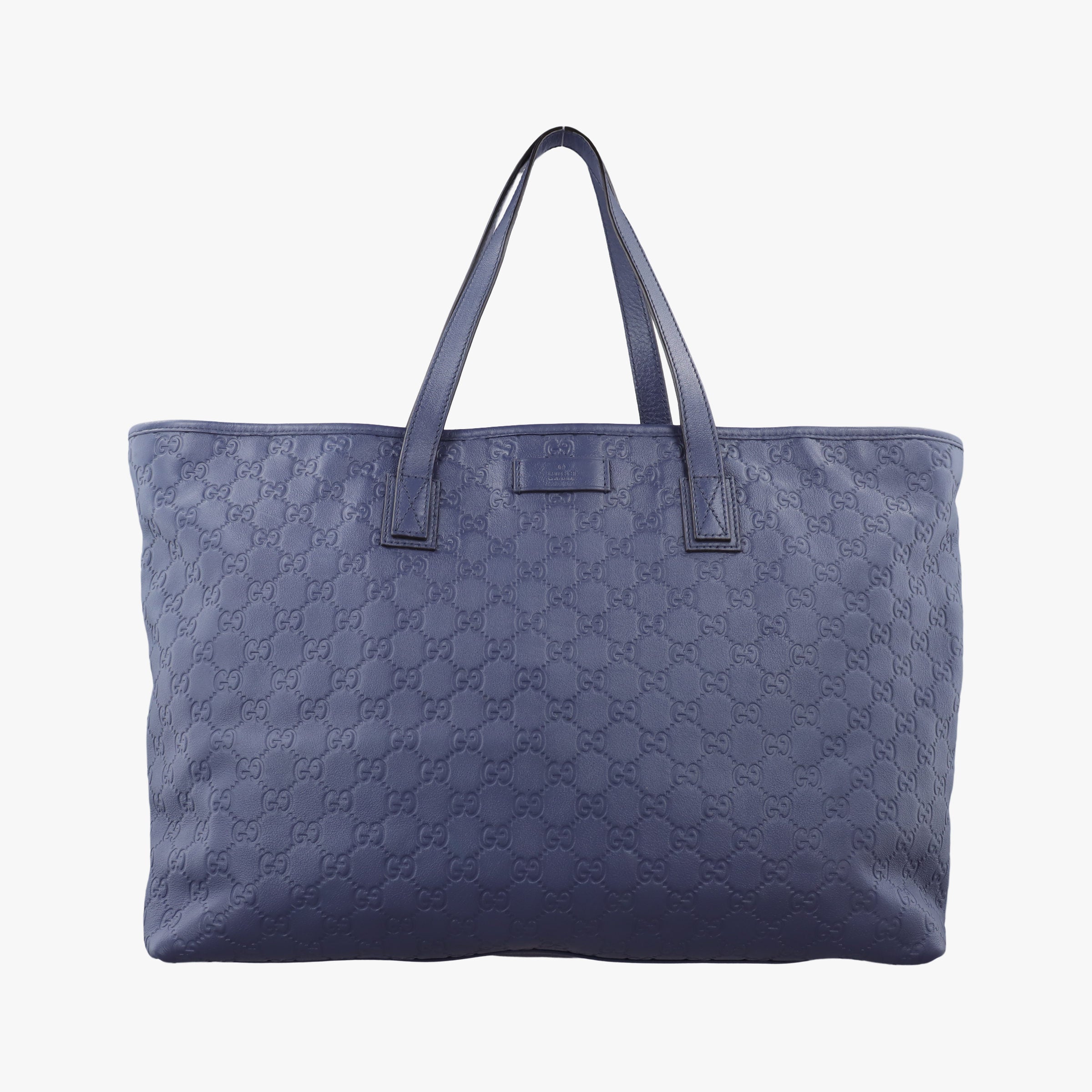 Pre-owned Gucci Guccissima GG Imprime Blue Leather 211120 shoulderbag | stylenewstar