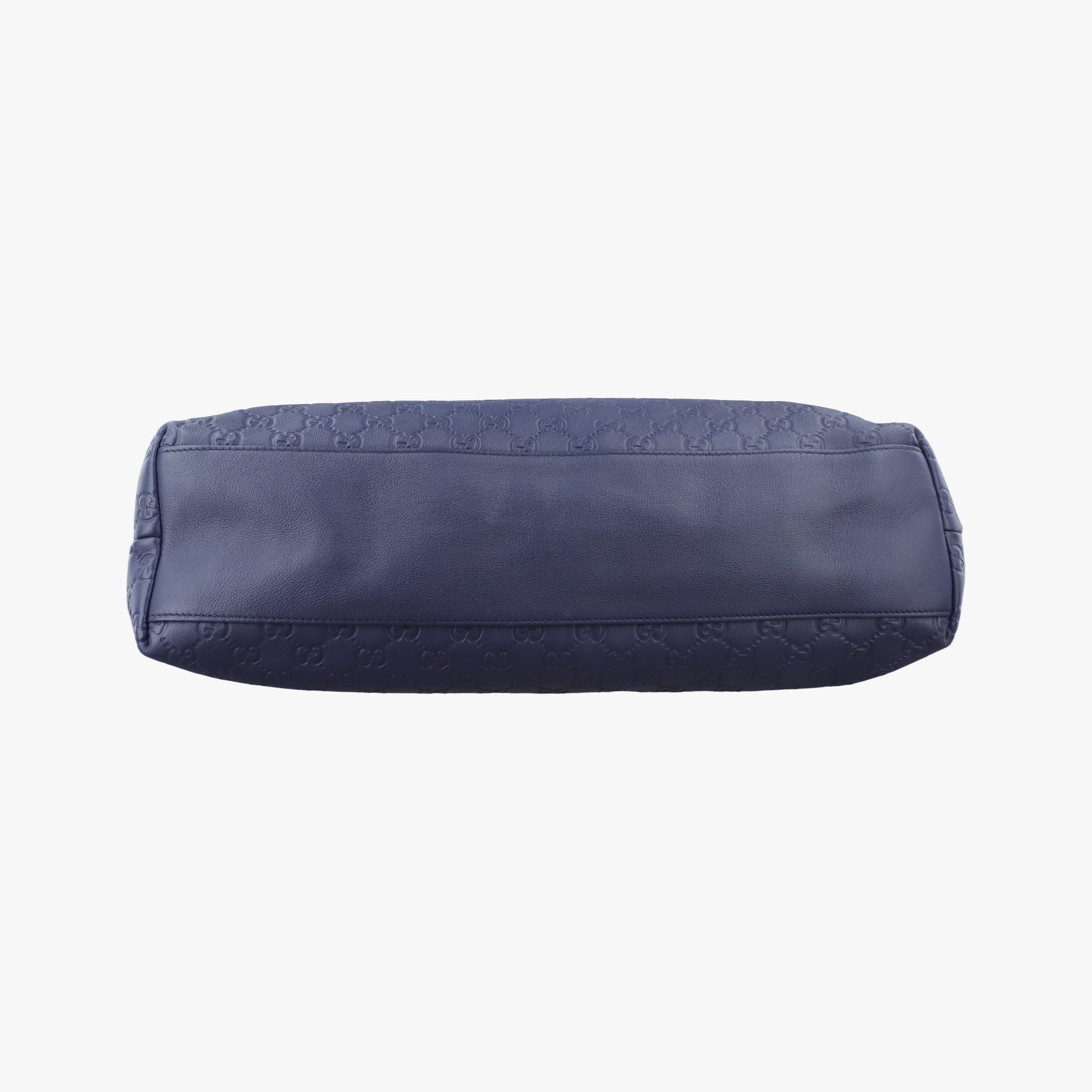 Pre-owned Gucci Guccissima GG Imprime Blue Leather 211120 shoulderbag | stylenewstar