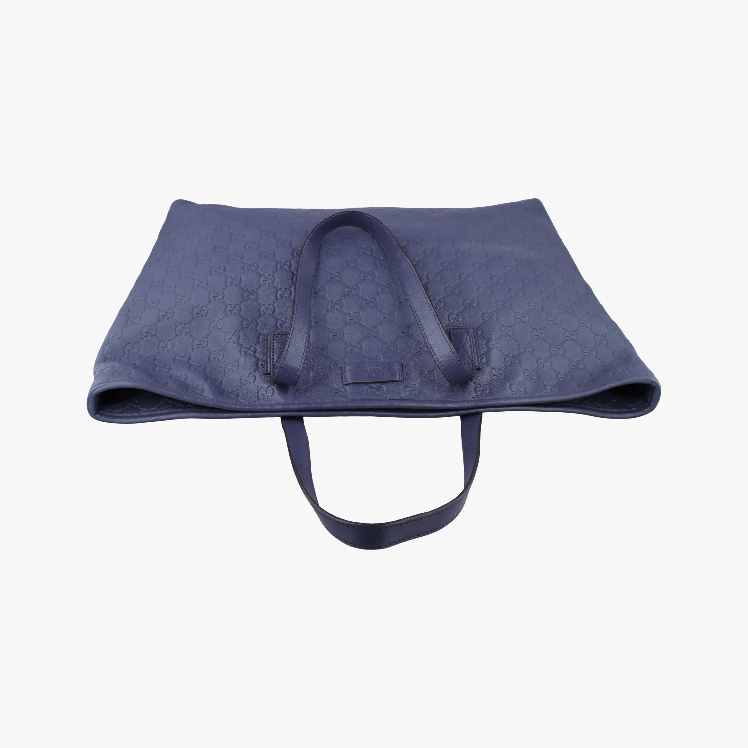 Pre-owned Gucci Guccissima GG Imprime Blue Leather 211120 shoulderbag | stylenewstar