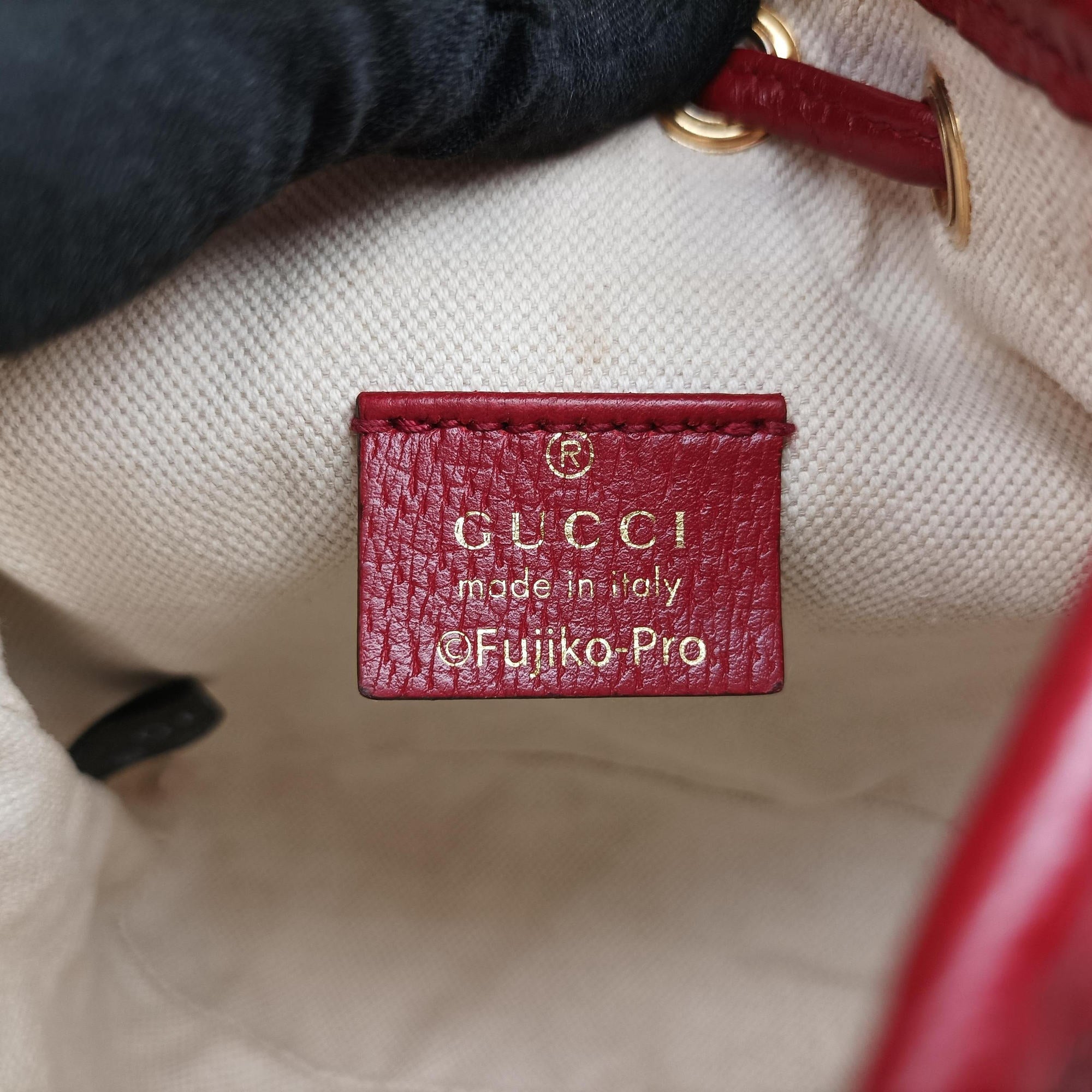 Pre-owned Gucci Doraemon collaboration Brown×Red×Multi PVC coated canvas×Leather 647801 shoulderbag | stylenewstar