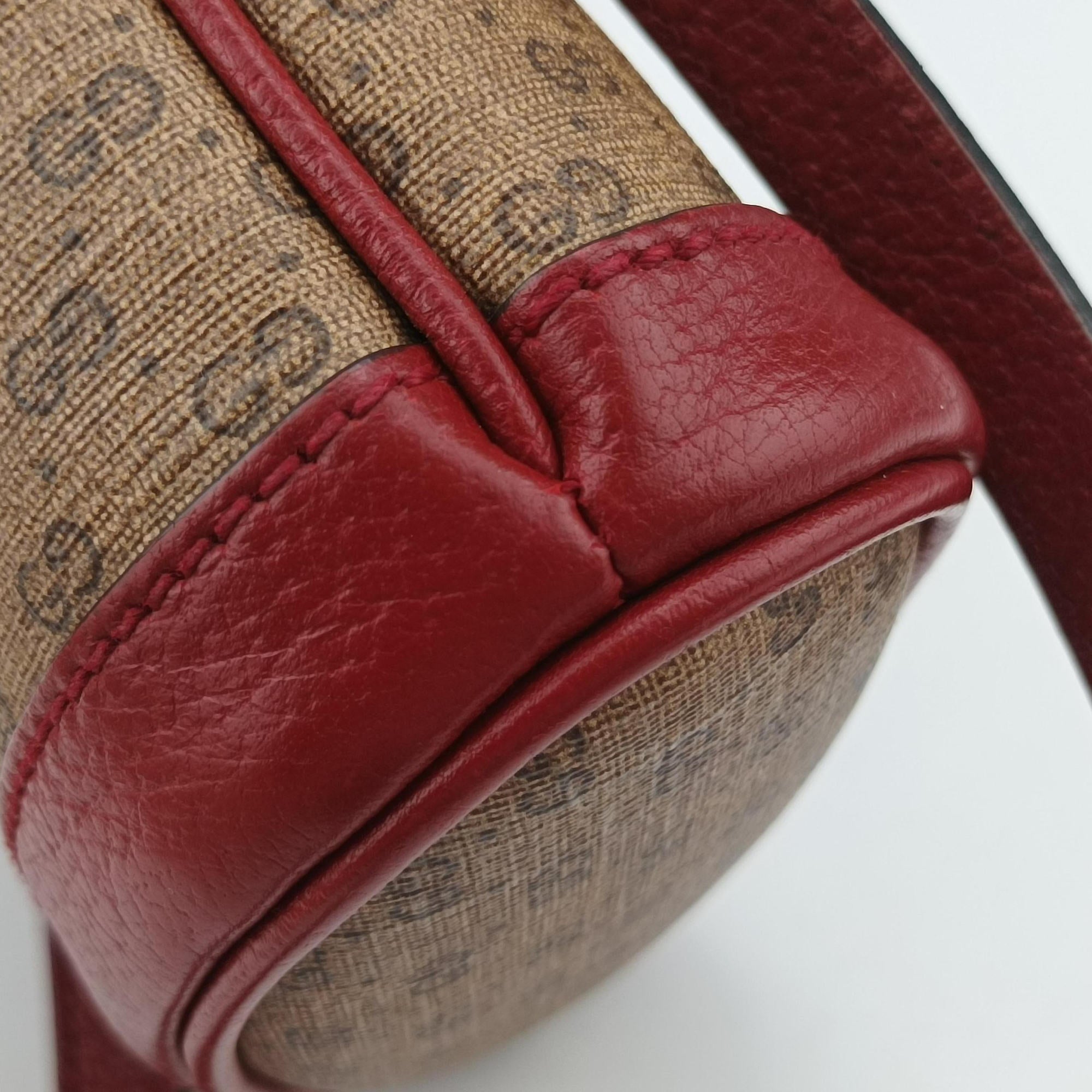 Pre-owned Gucci Doraemon collaboration Brown×Red×Multi PVC coated canvas×Leather 647801 shoulderbag | stylenewstar