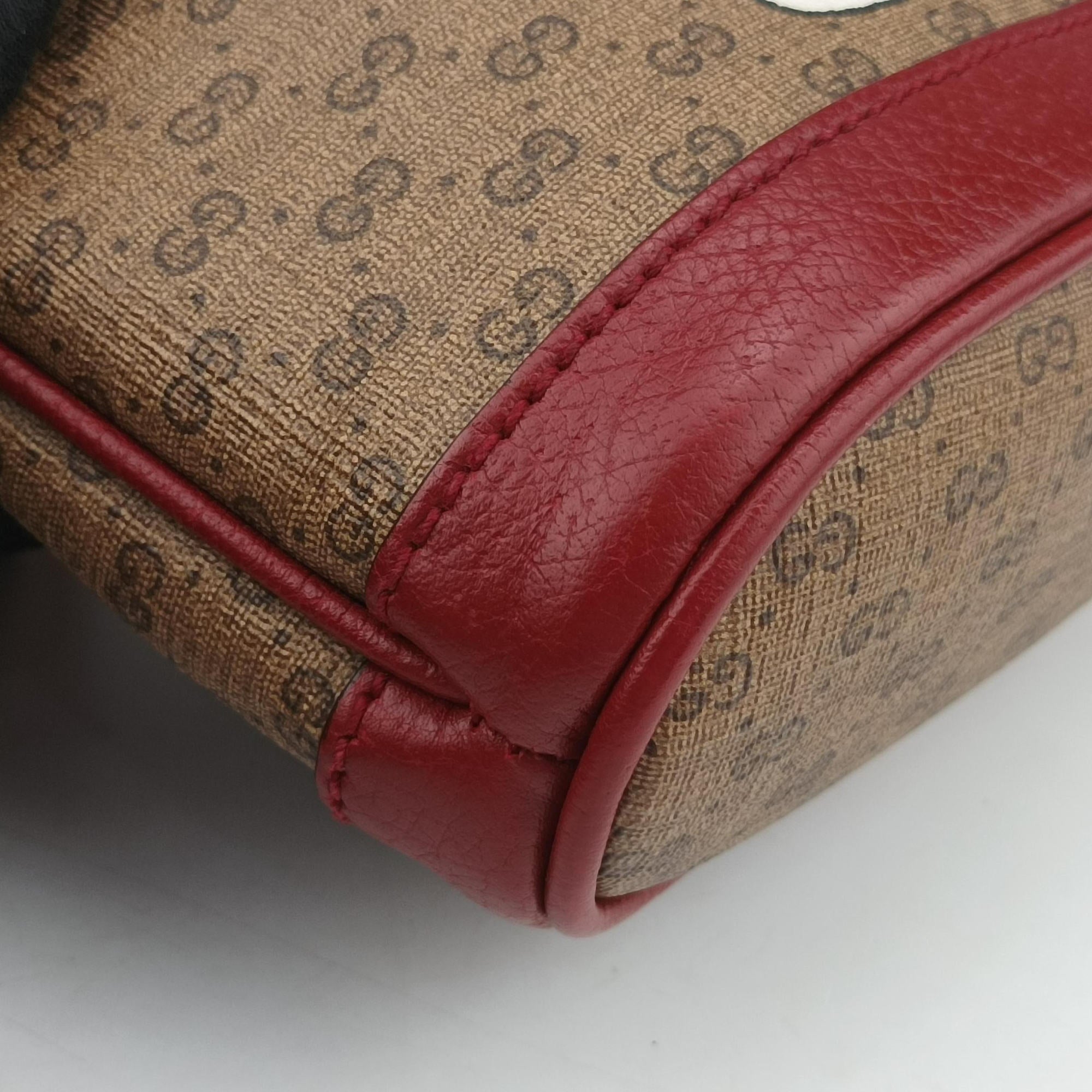 Pre-owned Gucci Doraemon collaboration Brown×Red×Multi PVC coated canvas×Leather 647801 shoulderbag | stylenewstar