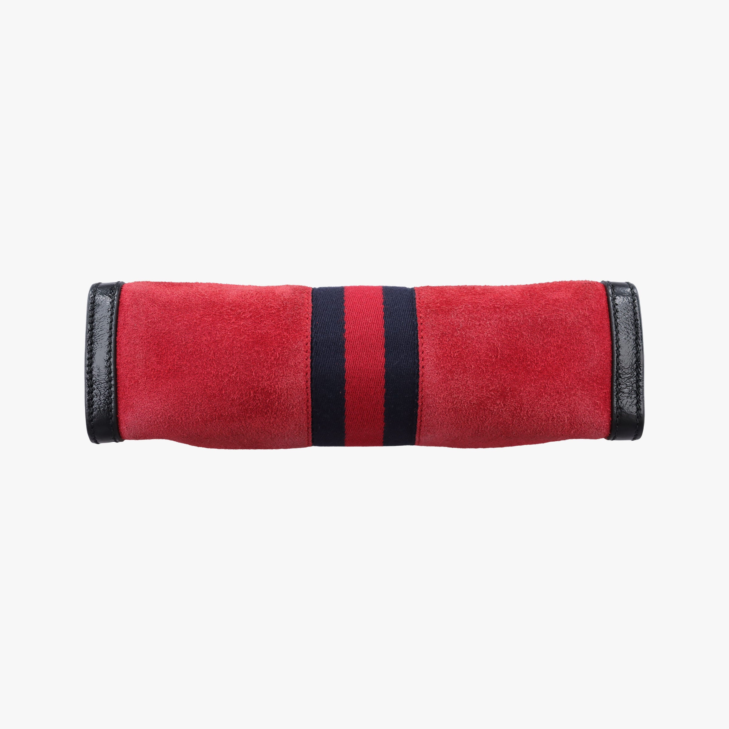 Pre-owned Gucci Ophidia Red×Black Suede×Patent 503877 shoulderbag | stylenewstar