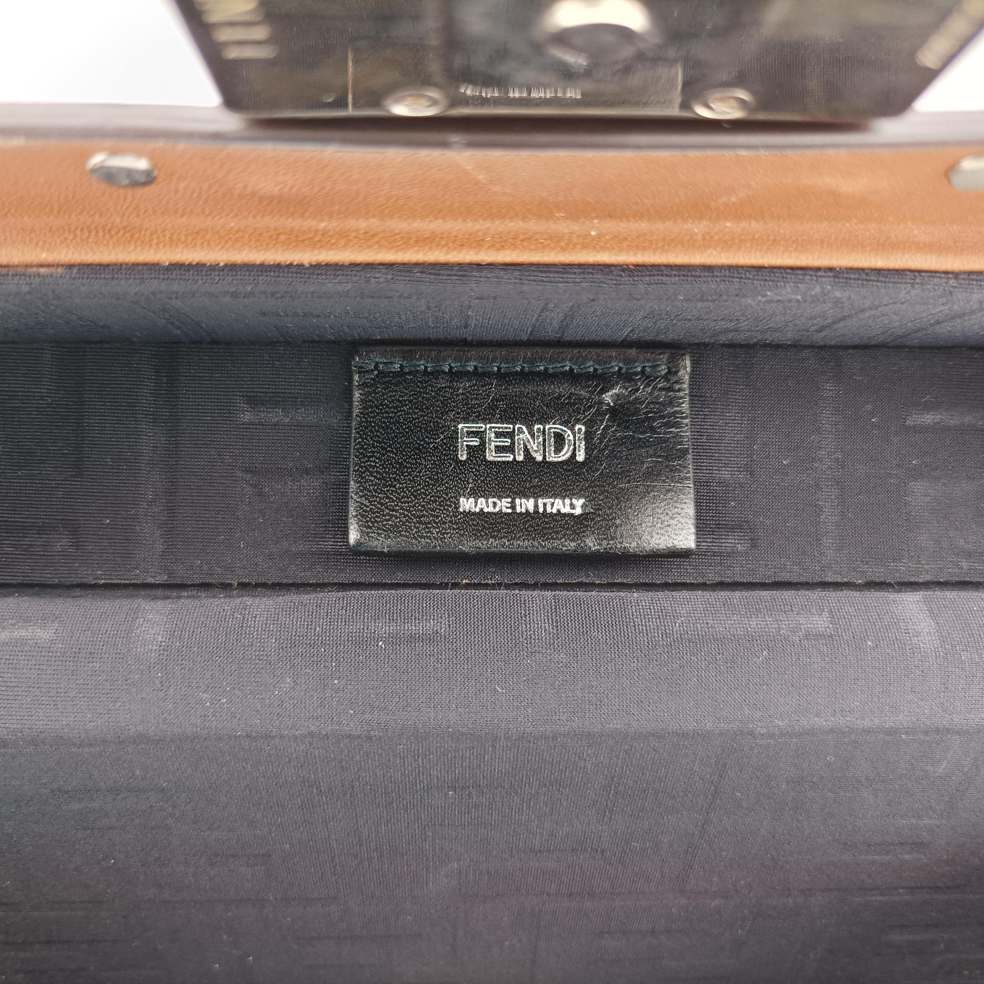 Pre-owned Fendi Zucca Trunk Brown PVC coated canvas×Leather 7VA507 shoulderbag | stylenewstar