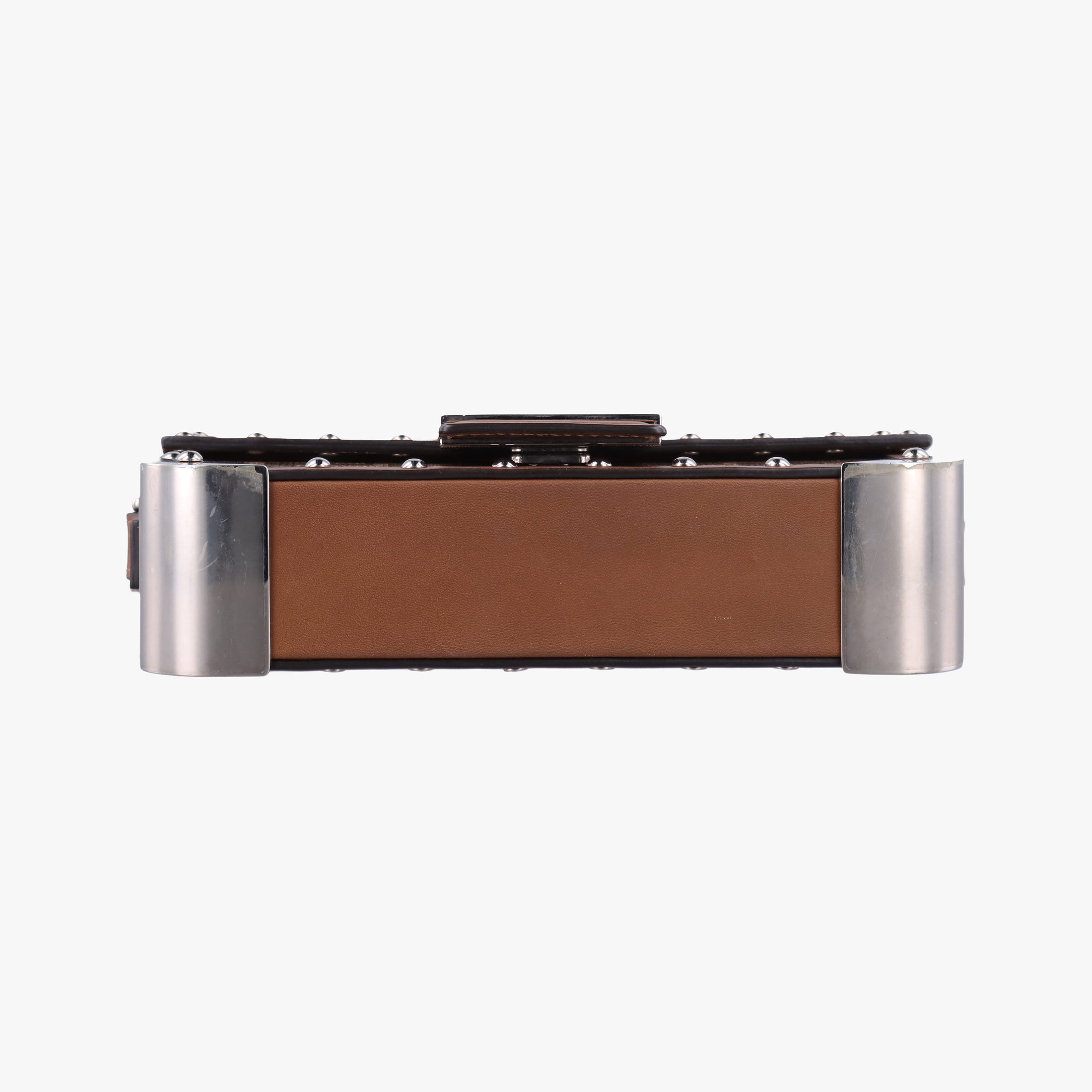 Pre-owned Fendi Zucca Trunk Brown PVC coated canvas×Leather 7VA507 shoulderbag | stylenewstar