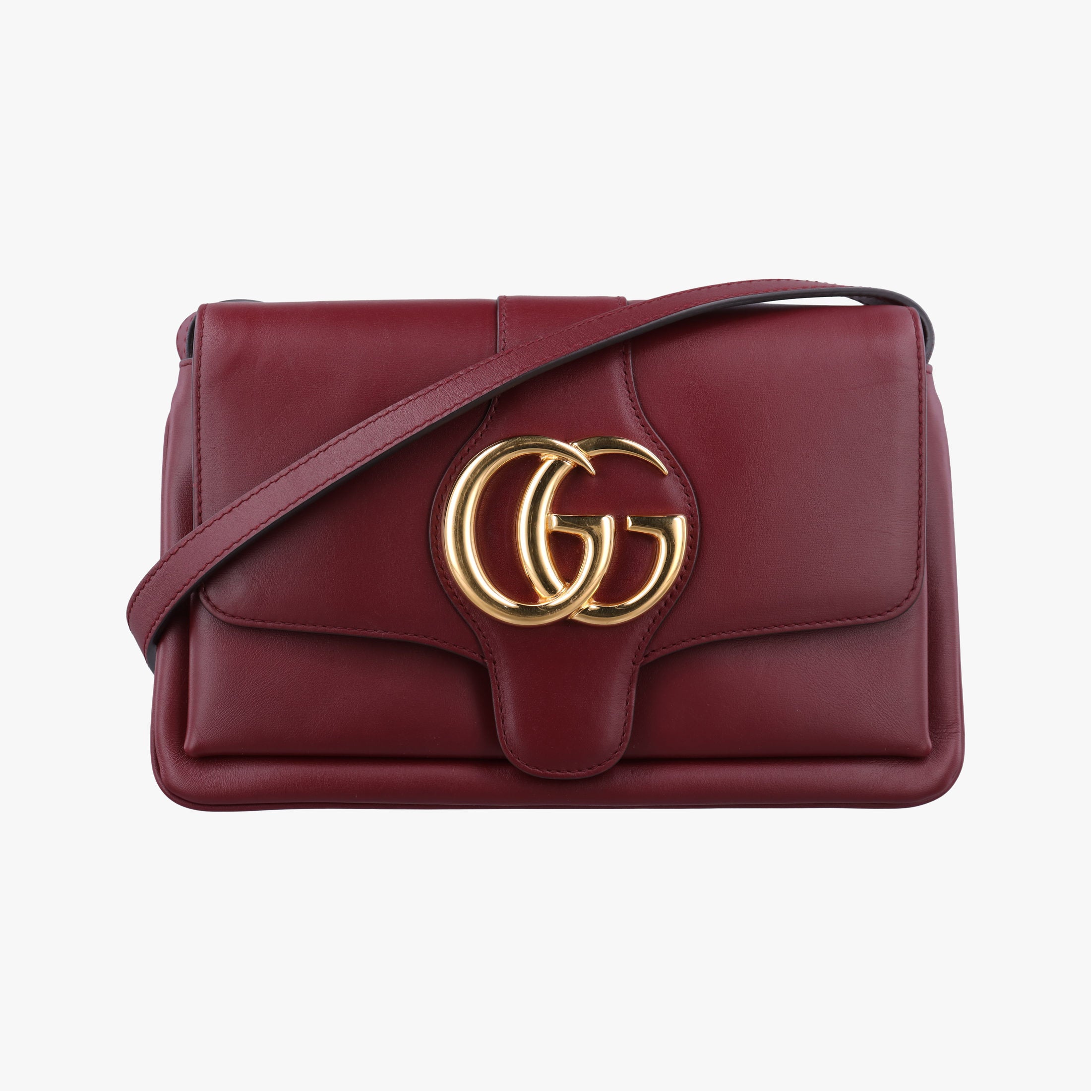Pre-owned Gucci Arli Burgundy Leather 550129 shoulderbag | stylenewstar