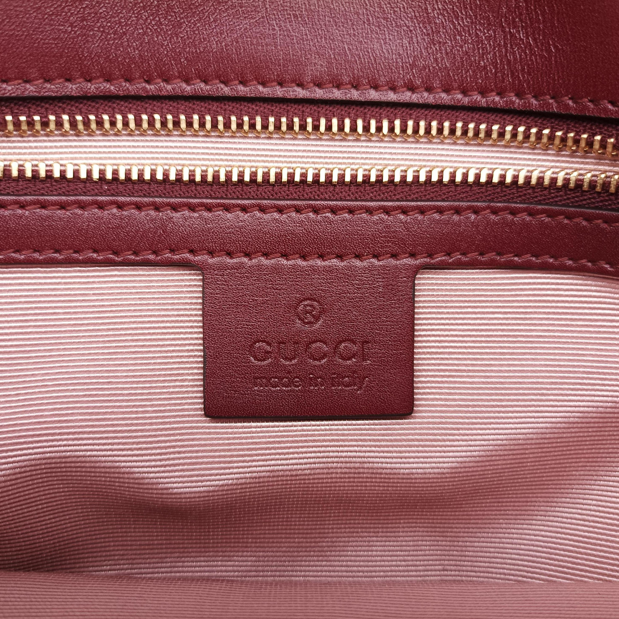 Pre-owned Gucci Arli Burgundy Leather 550129 shoulderbag | stylenewstar