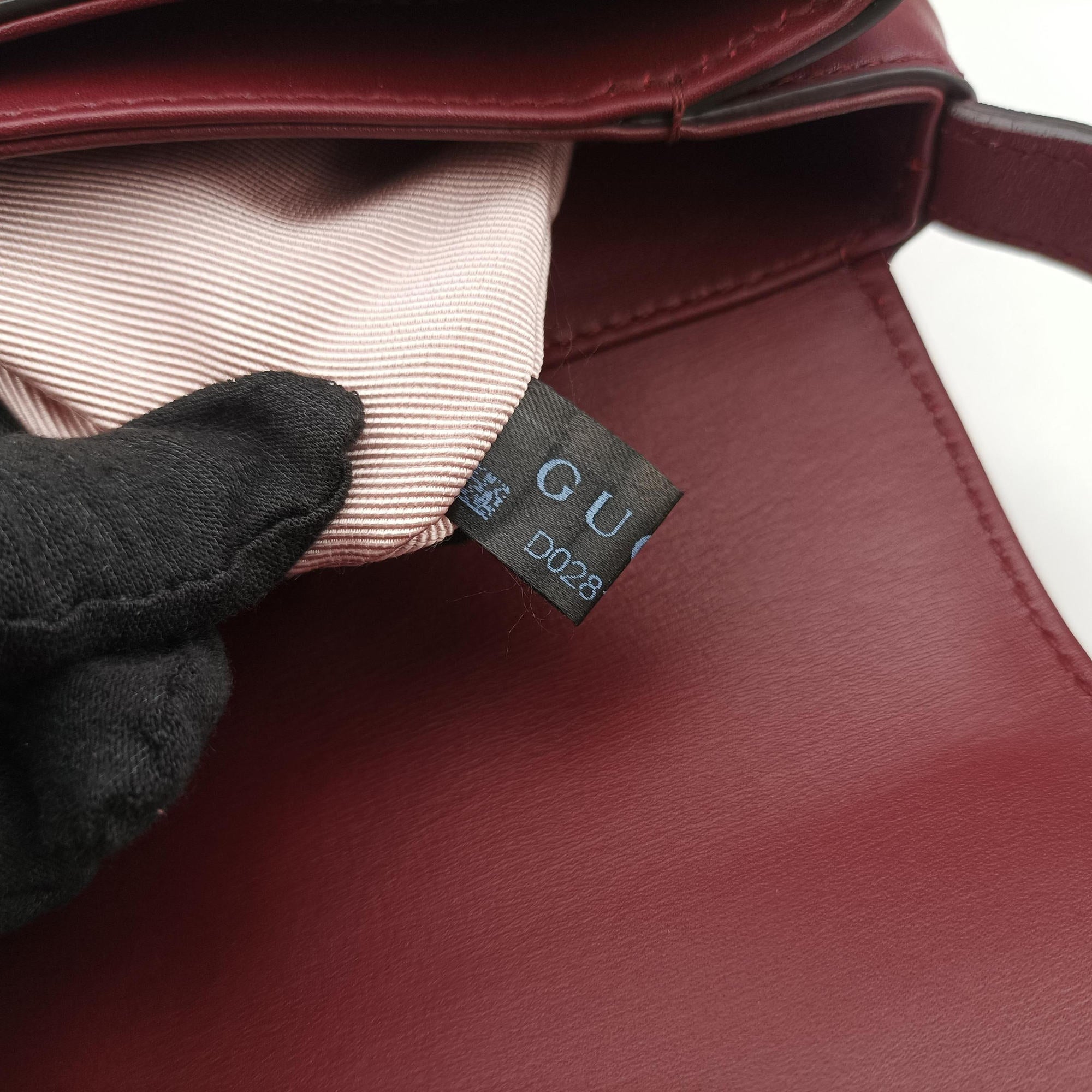 Pre-owned Gucci Arli Burgundy Leather 550129 shoulderbag | stylenewstar