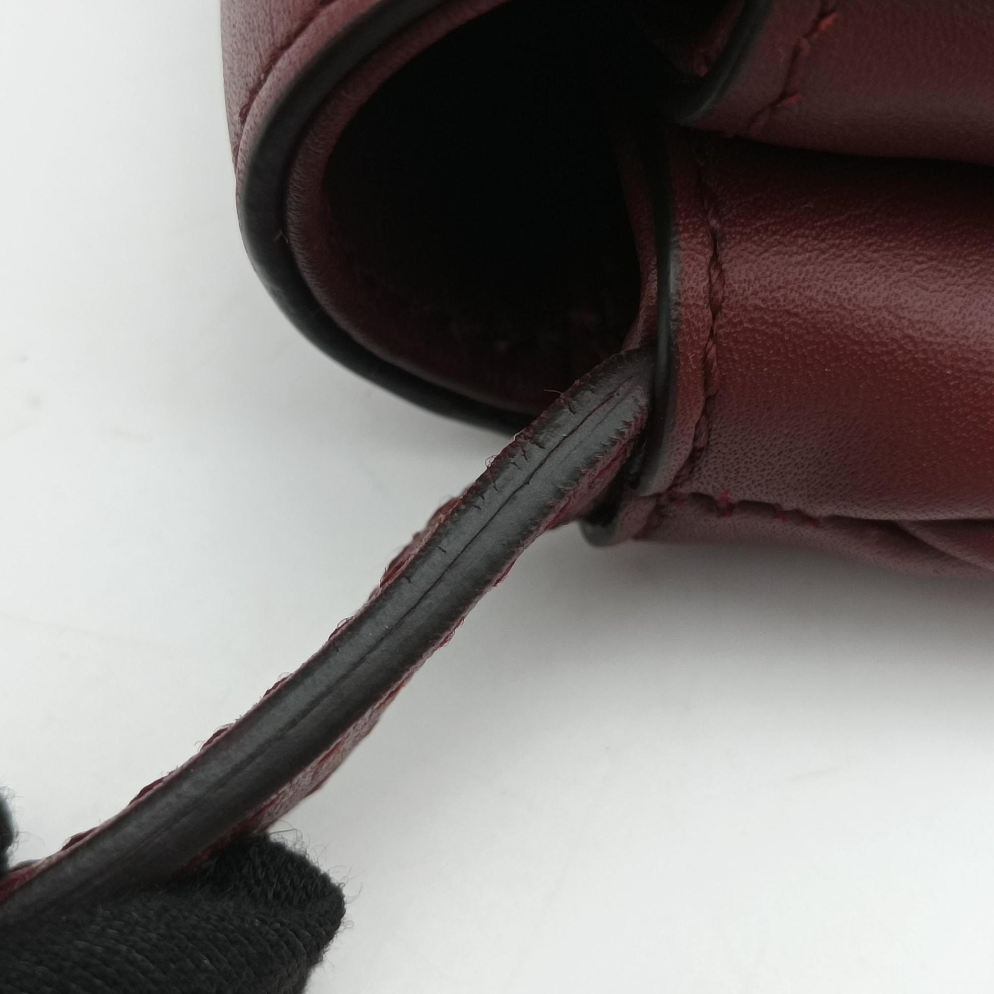 Pre-owned Gucci Arli Burgundy Leather 550129 shoulderbag | stylenewstar