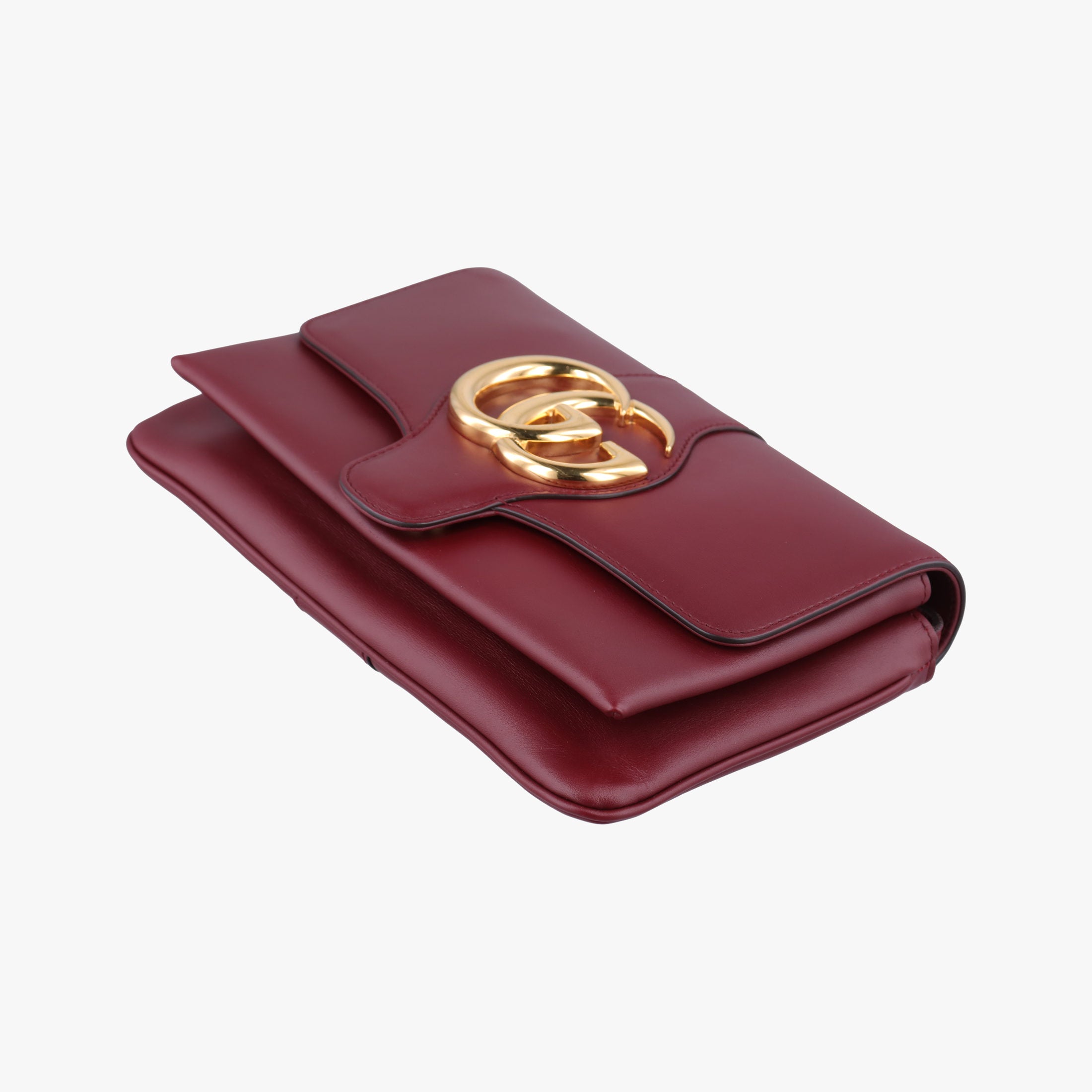 Pre-owned Gucci Arli Burgundy Leather 550129 shoulderbag | stylenewstar