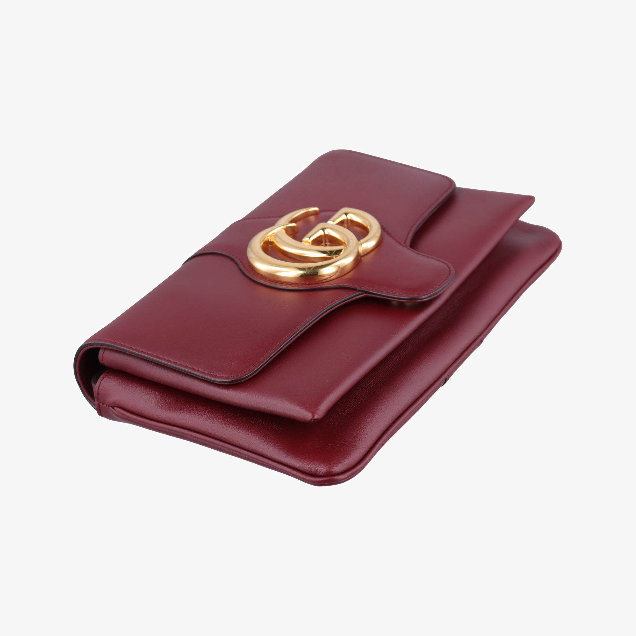 Pre-owned Gucci Arli Burgundy Leather 550129 shoulderbag | stylenewstar