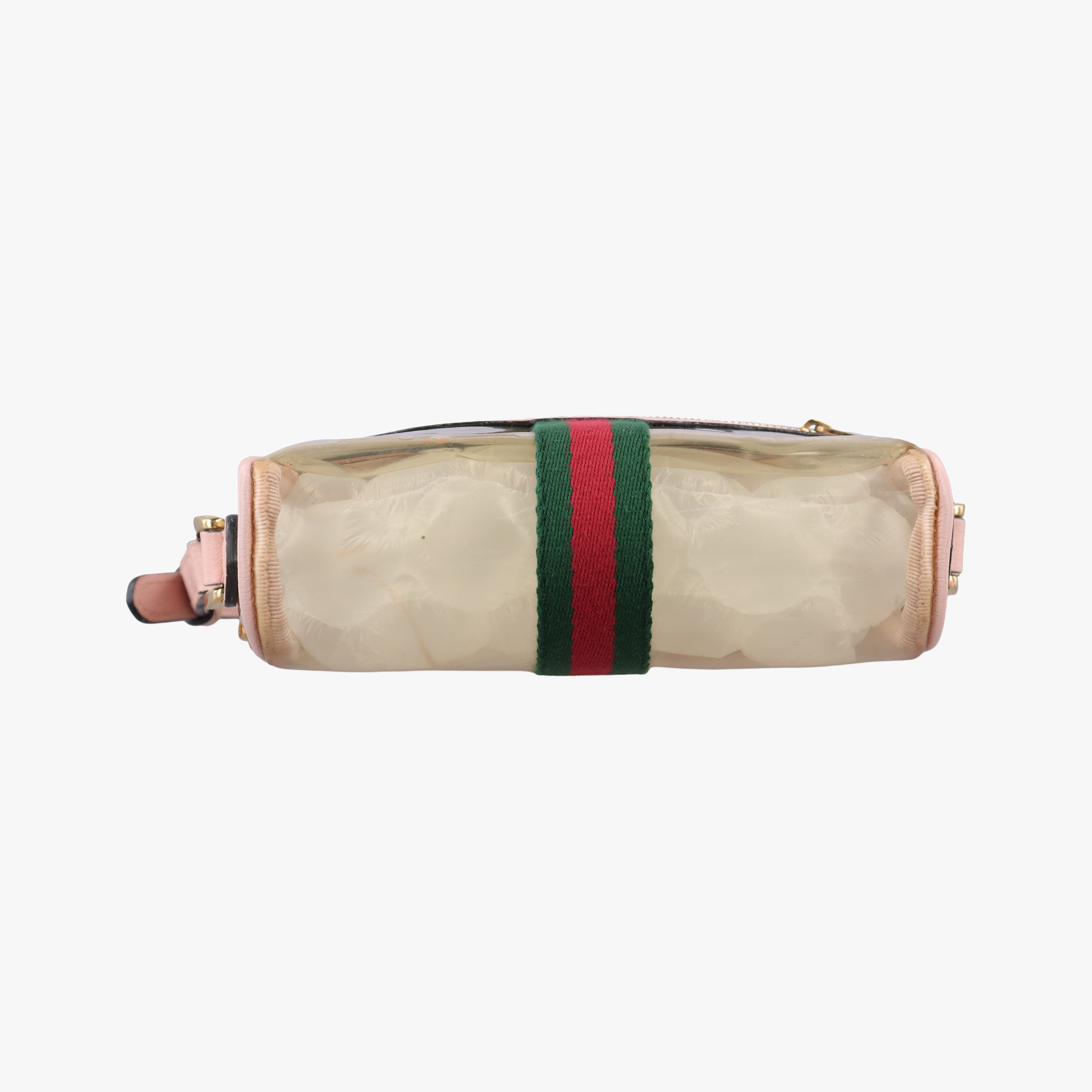 Pre-owned Gucci OPHIDIA Pink×Transparent PVC coated canvas 517350 shoulderbag | stylenewstar