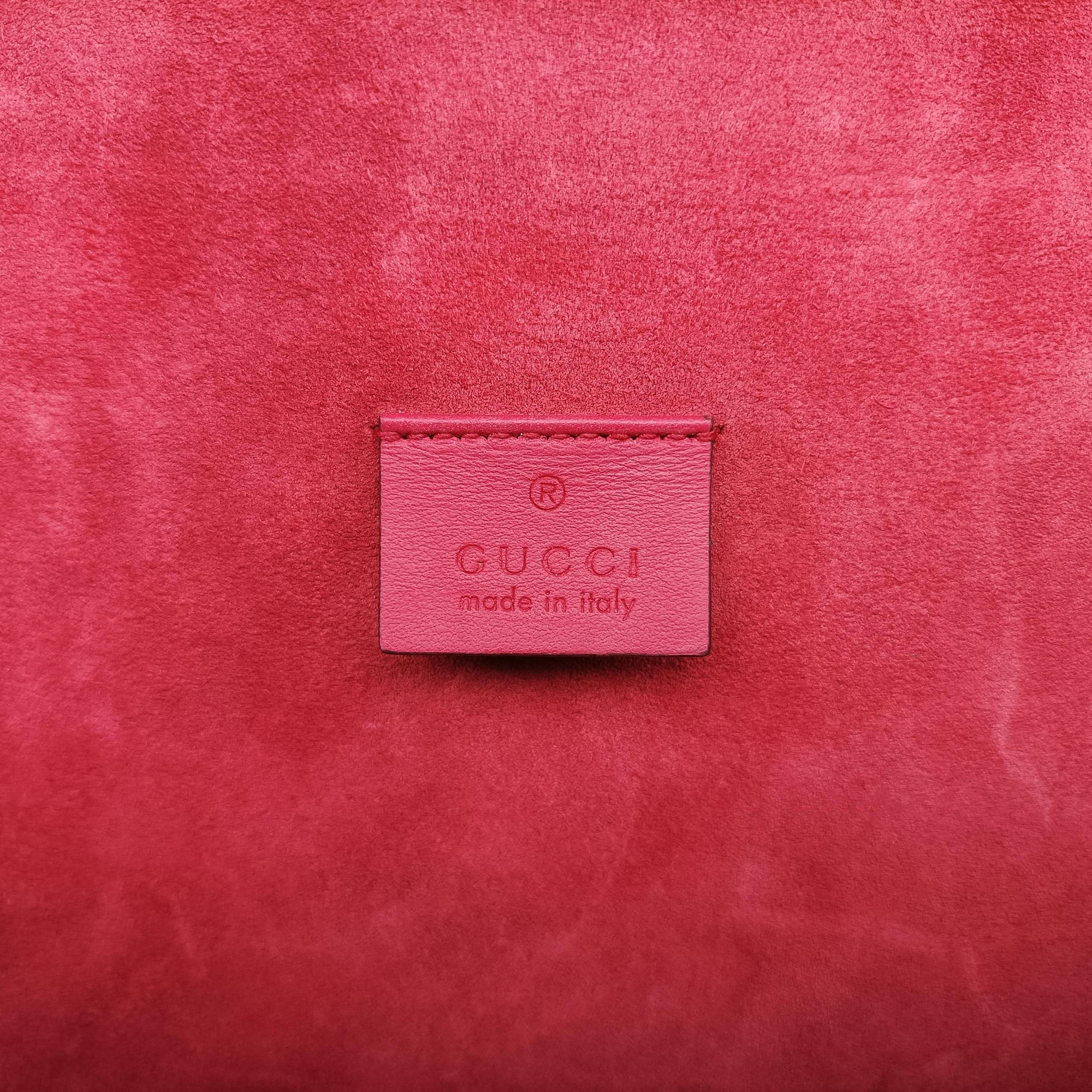 Pre-owned Gucci Dionysus beige×red PVC coated canvas×suede 400249 shoulderbag | stylenewstar