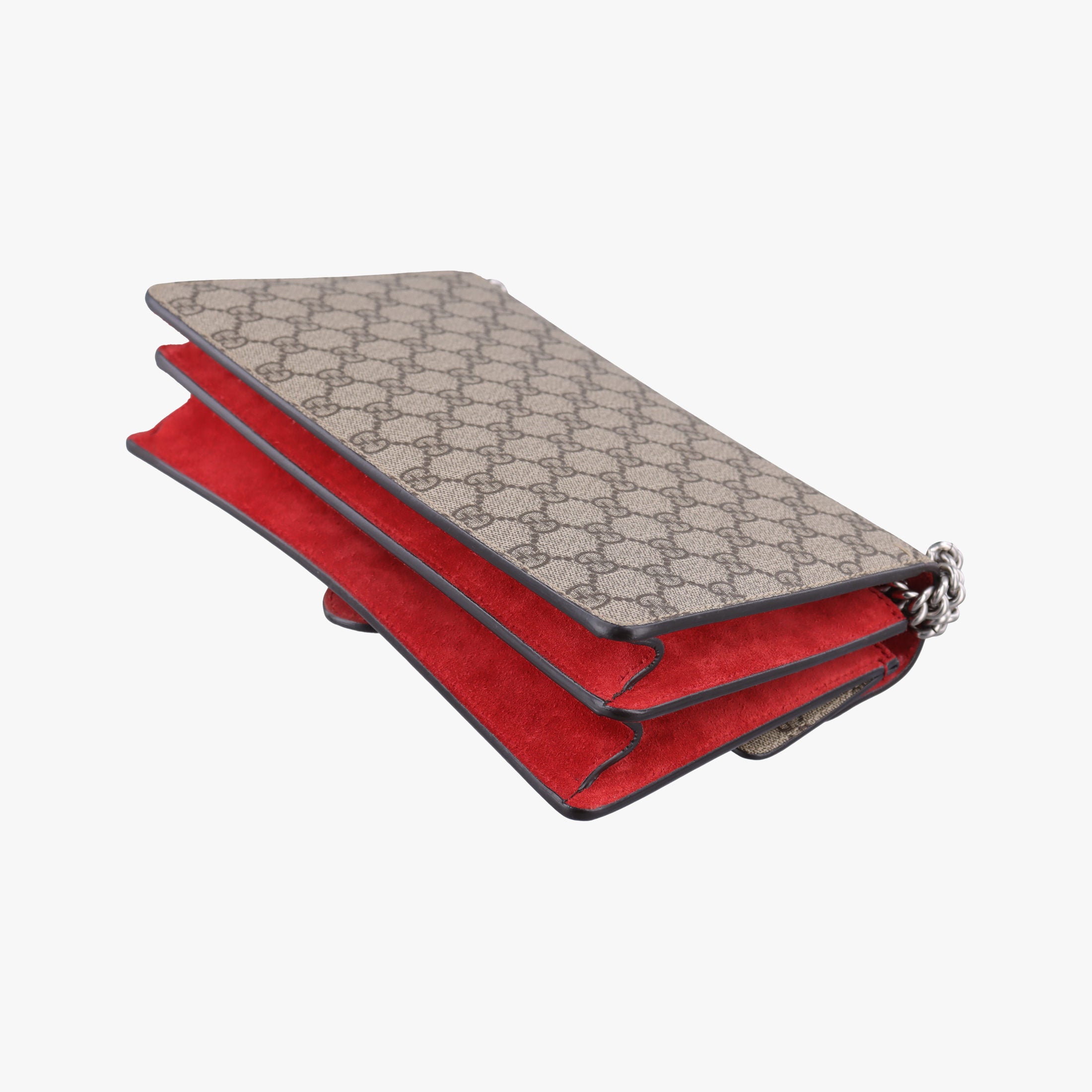 Pre-owned Gucci Dionysus beige×red PVC coated canvas×suede 400249 shoulderbag | stylenewstar