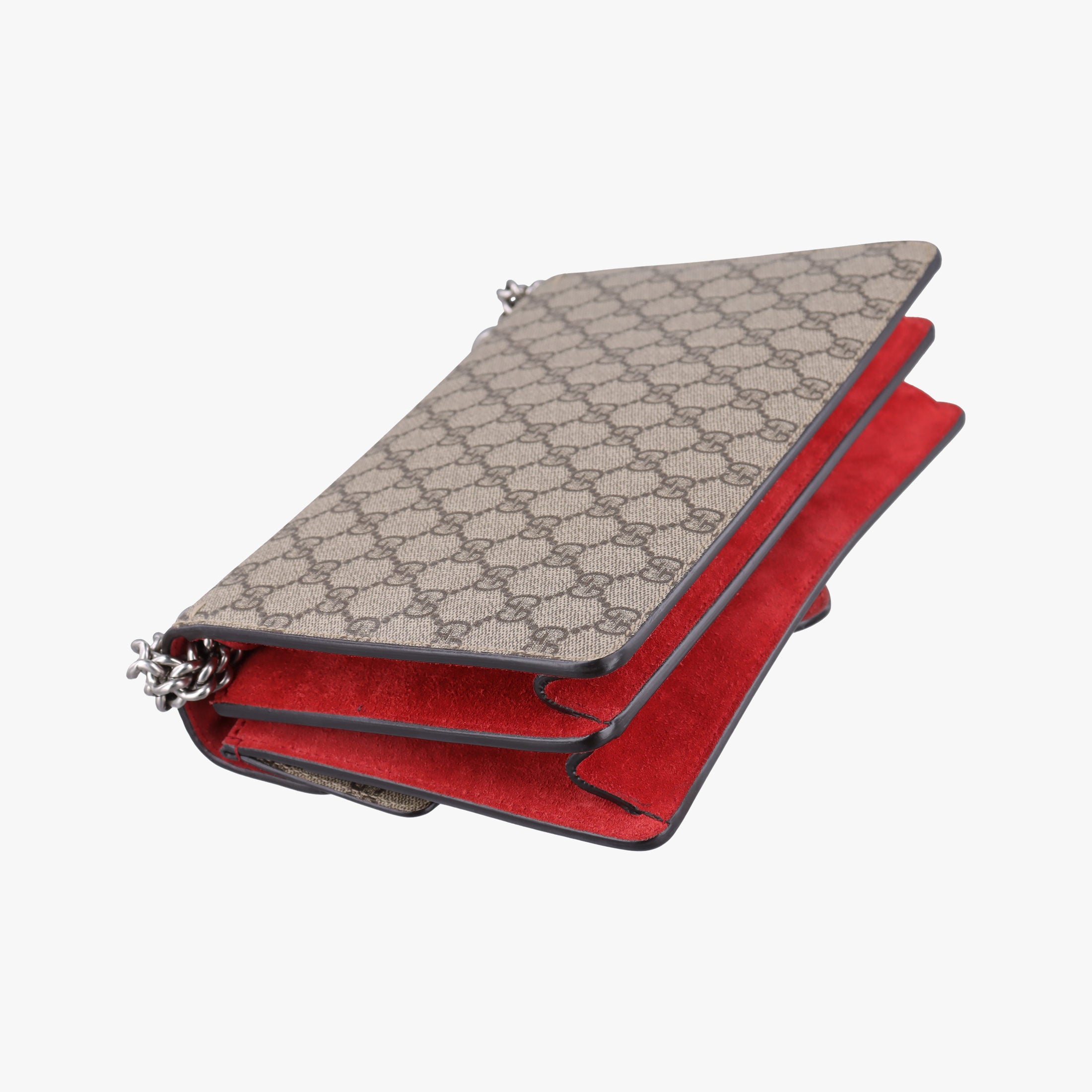 Pre-owned Gucci Dionysus beige×red PVC coated canvas×suede 400249 shoulderbag | stylenewstar