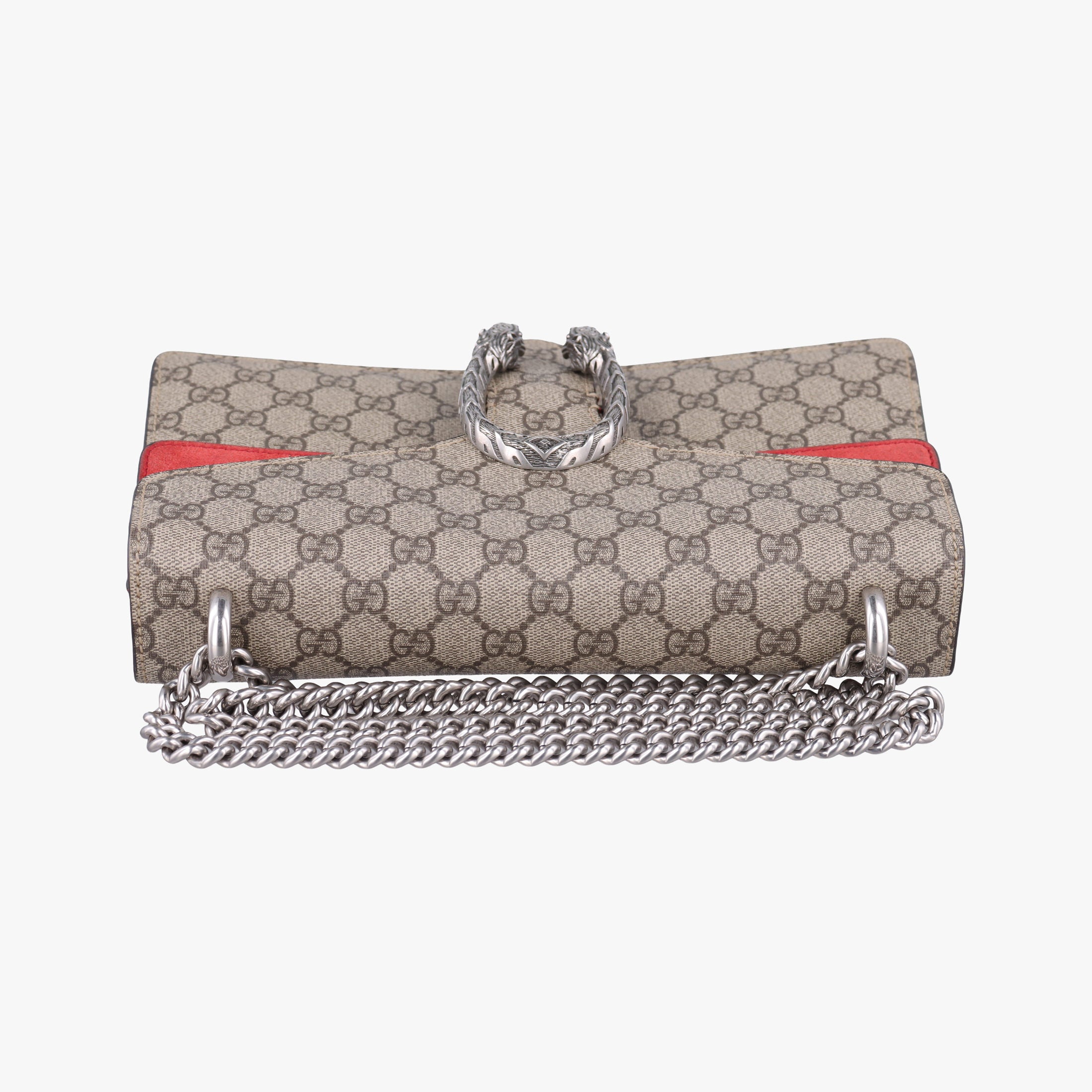Pre-owned Gucci Dionysus beige×red PVC coated canvas×suede 400249 shoulderbag | stylenewstar