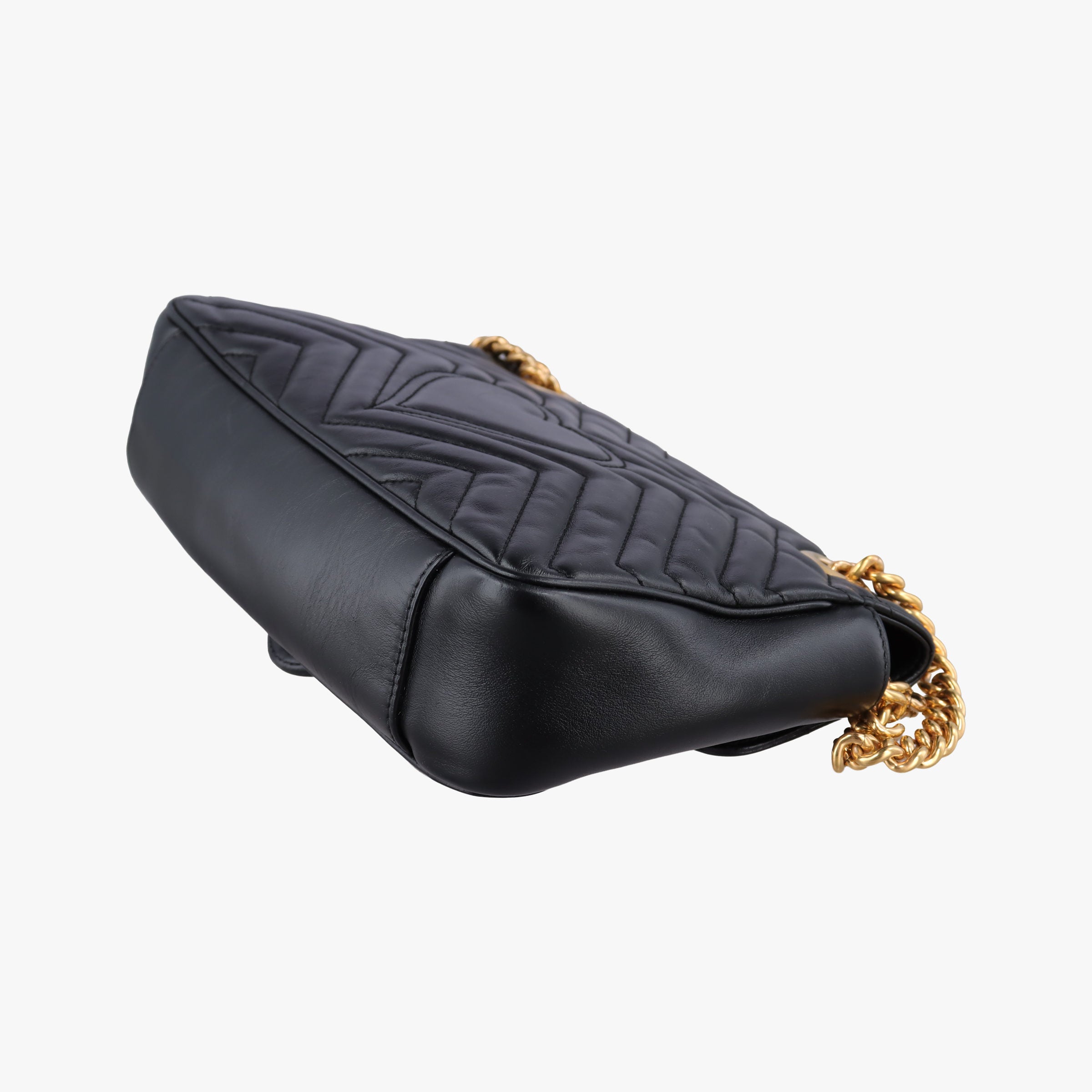Pre-owned Gucci GG Marmont Black Leather 443497 shoulderbag | stylenewstar