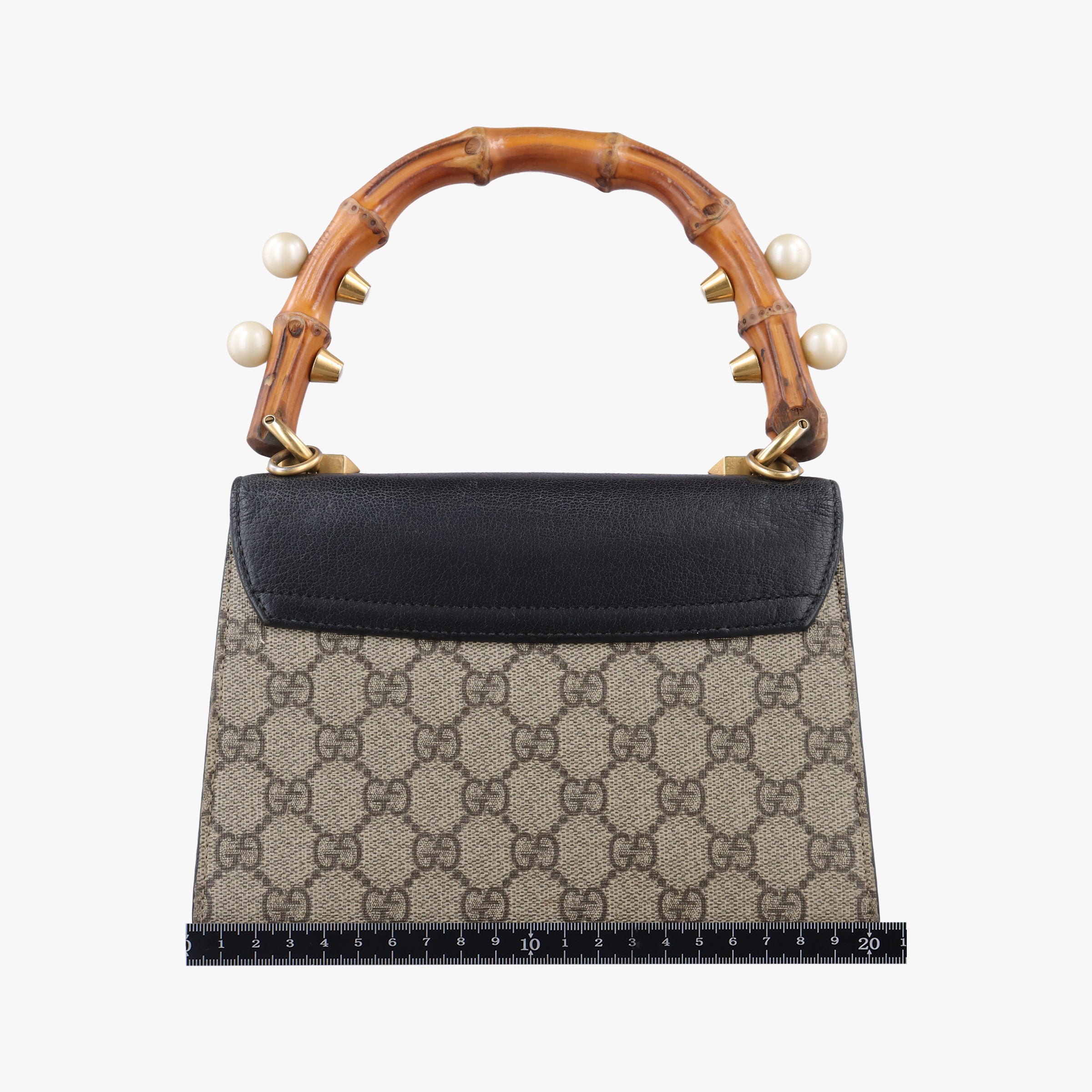 Secondhand Gucci Mini Fox Brooch Bamboo Beige×Multicolour PVC coated canvas×Leather 466428 shoulderbag | stylenewstar