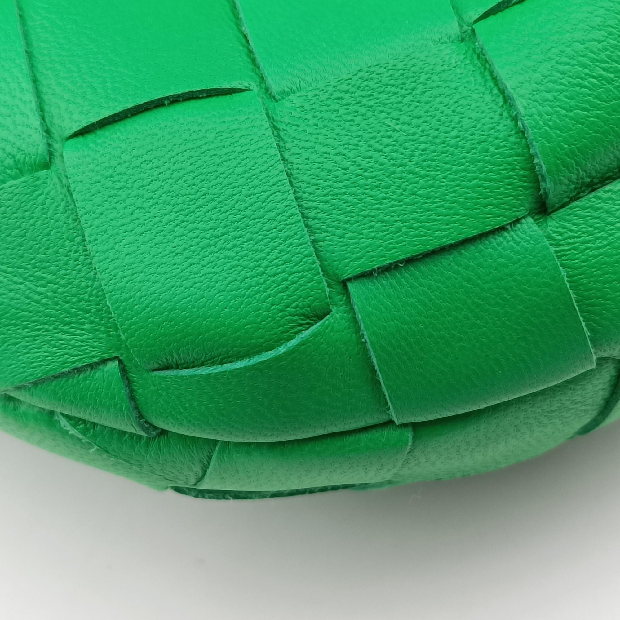 Pre-owned Bottega Veneta The Jodie Green lambskin  handbag | stylenewstar