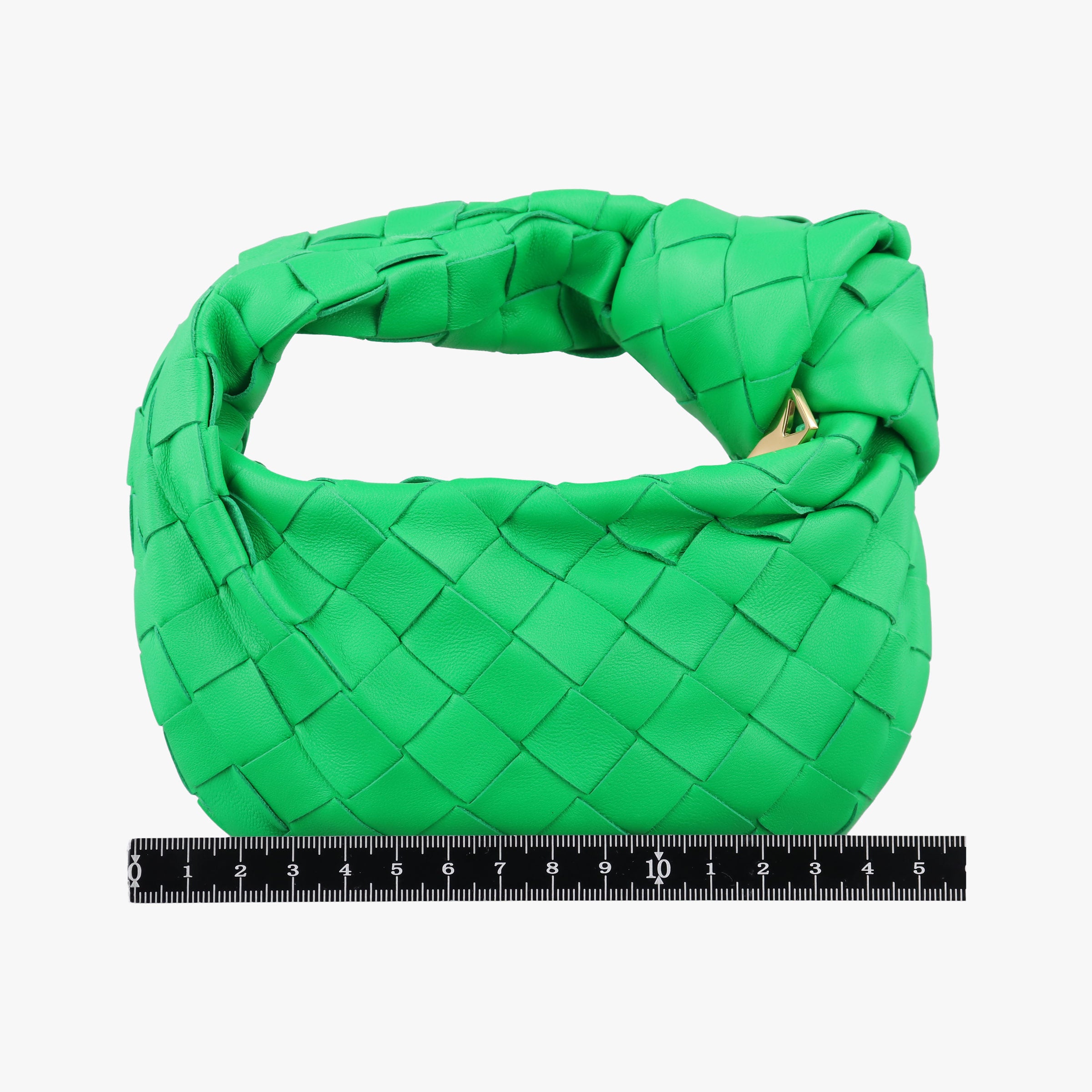 Pre-owned Bottega Veneta The Jodie Green lambskin  handbag | stylenewstar