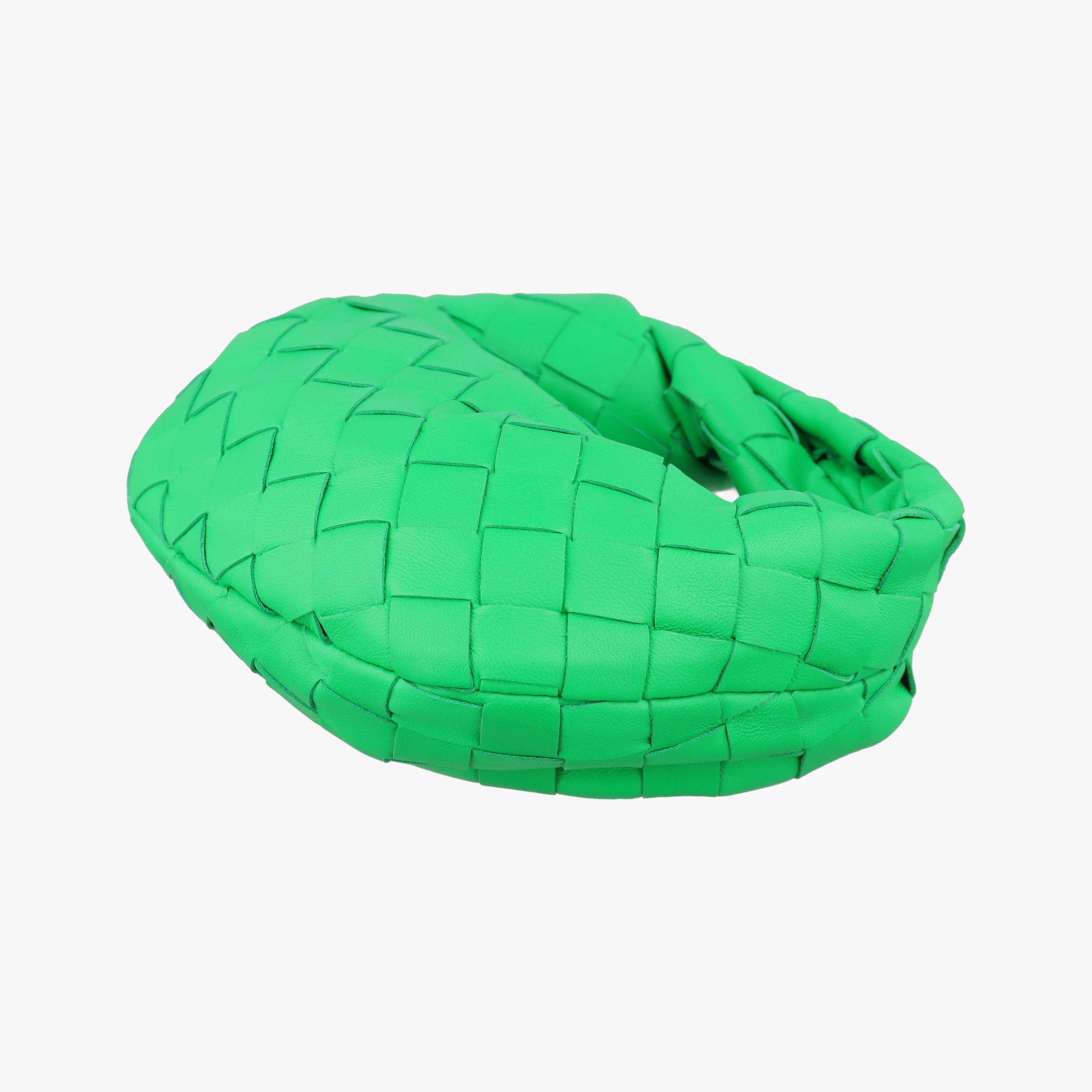 Pre-owned Bottega Veneta The Jodie Green lambskin  handbag | stylenewstar