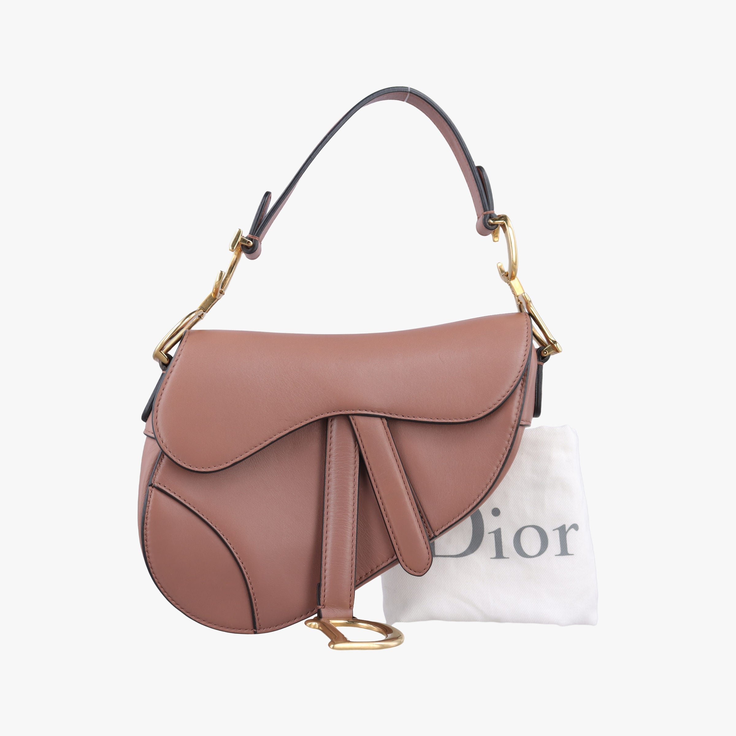 Pre-owned Christian Dior Saddle Pink Leather  handbag | stylenewstar