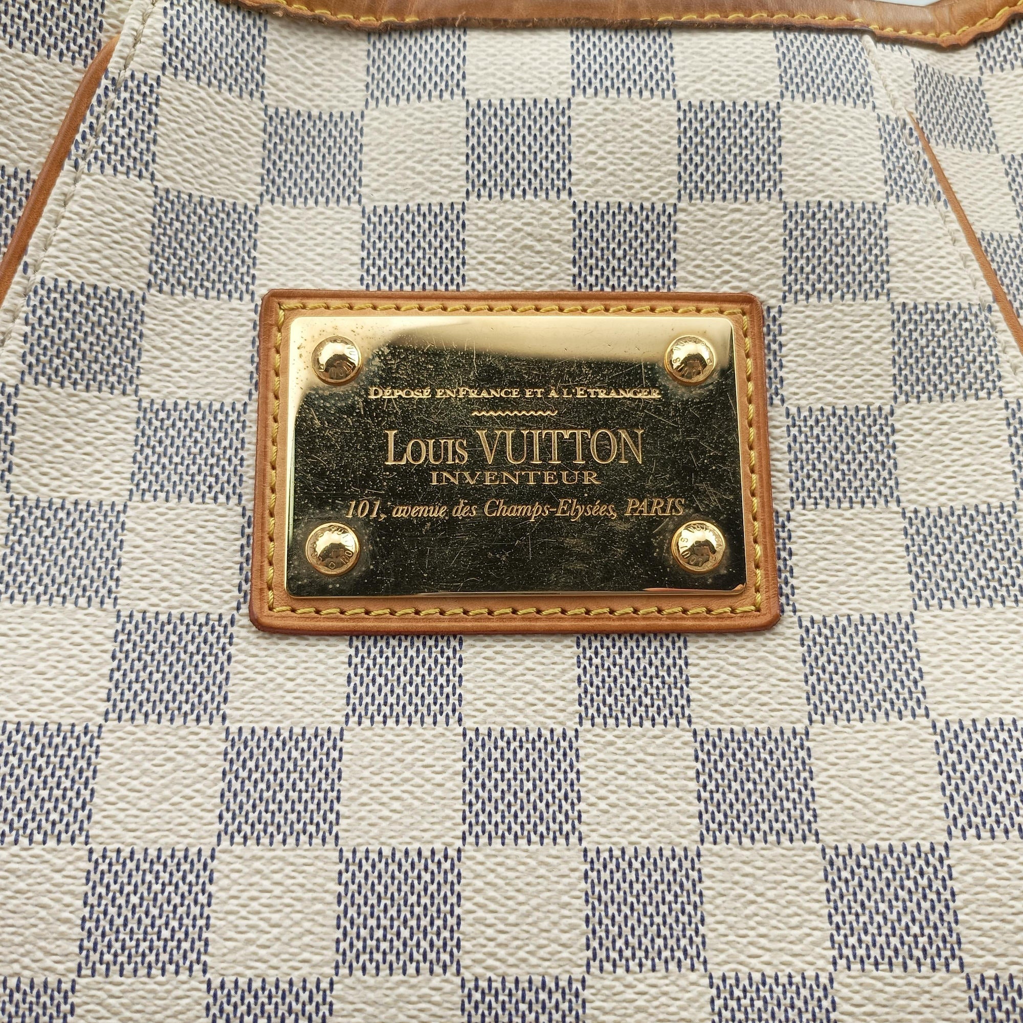 Pre-owned Louis Vuitton GALLIERA PM Azur Damier Canvas N55215 shoulderbag | stylenewstar